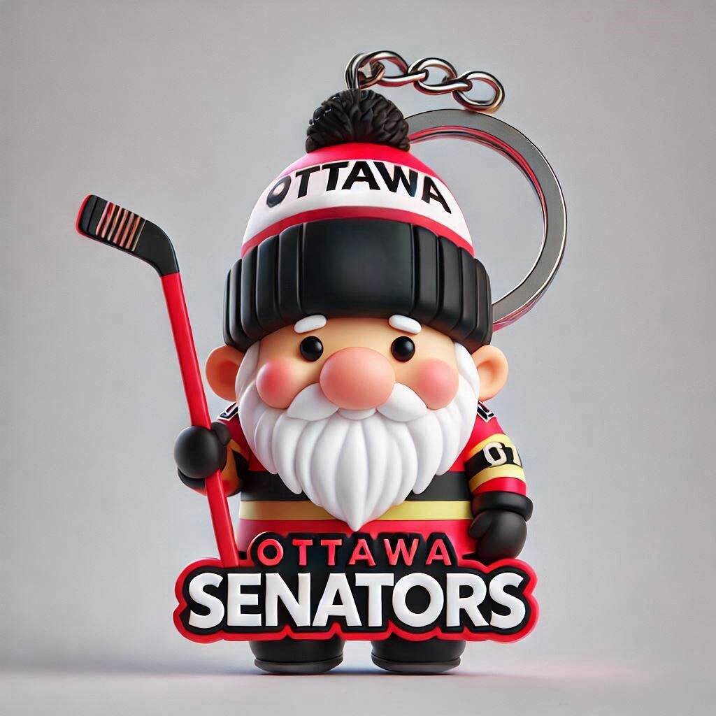 Hockey Gnome Keychain