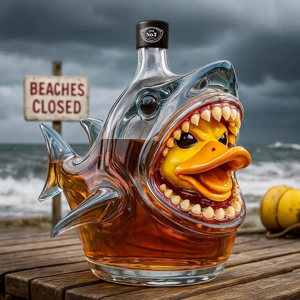 The Shark Movie Duck Limited Edition Collector's Whiskey Bottle