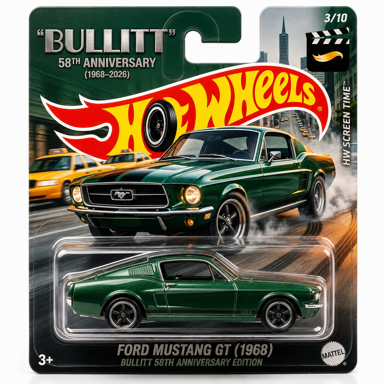 Hot Wheels Bullitt 58th Anniversary Edition Ford Mustang GT (1968)