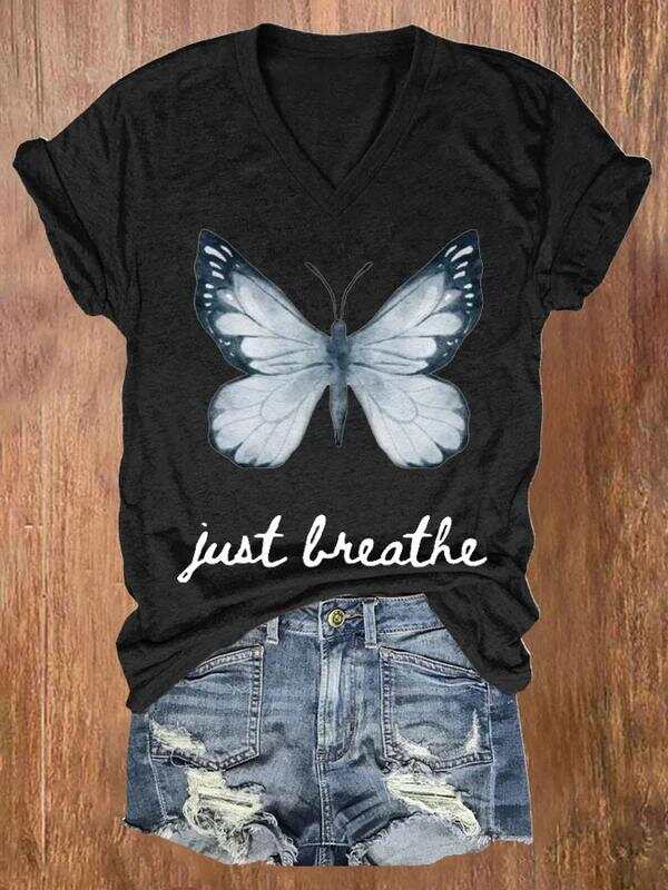 Just Breathe Art Casual T-shirt
