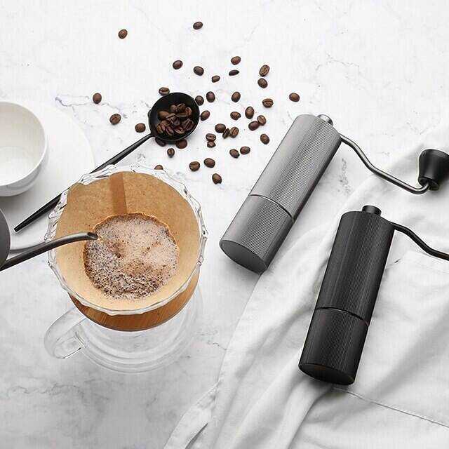 Manual Coffee Grinder ,Stainless Steel Conical Burr Mill Portable Hand Crank Coffee Bean Grinder for Espresso Gift