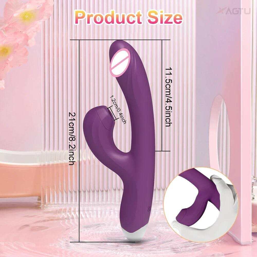 2-in-1 Clit Sucker Vibrator – G-Spot & Clitoral Vacuum Stimulator