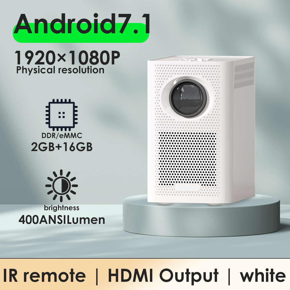 1pc Mini & Smart Portable Movie Projector With WiFi, Compatible With IOS/Android/HDMI/USB