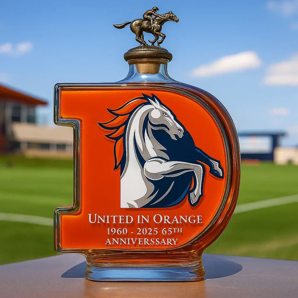 Denver Broncos 65 Anniversary Whisky Bottle