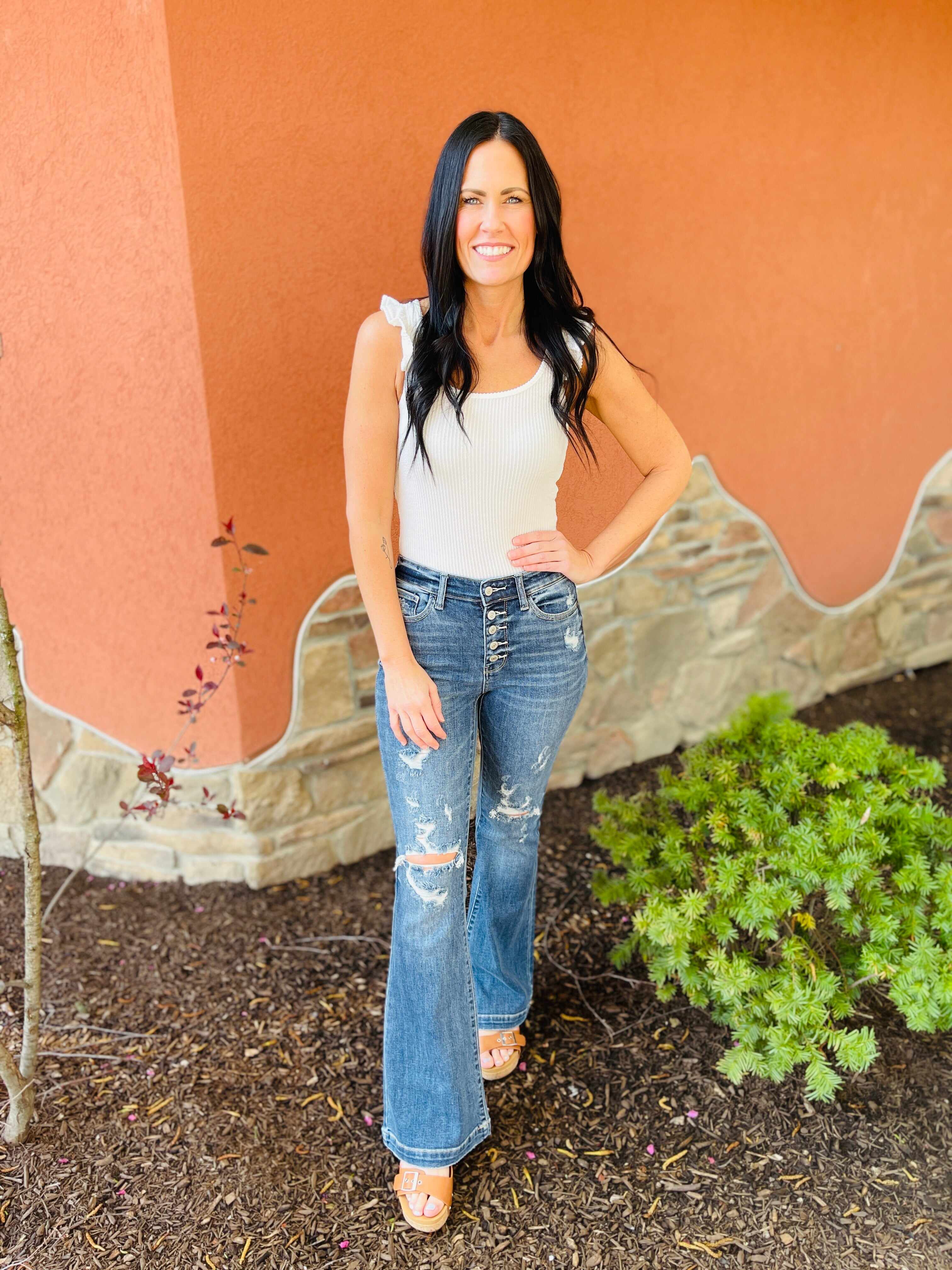 RESTOCK! Plus/Reg Let's Go Girls Flare Jeans