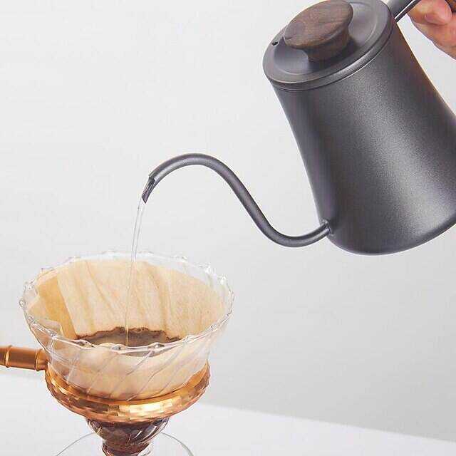 American hand-brewed coffee pot fine mouth stainless steel household coffee appliance set long mouth kettle drip filter pot
