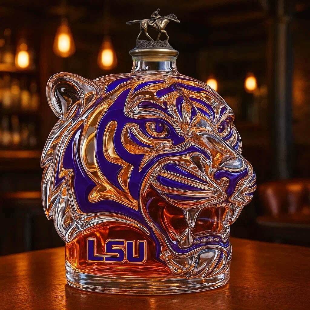 LSU Tigers Whiskey Bottle