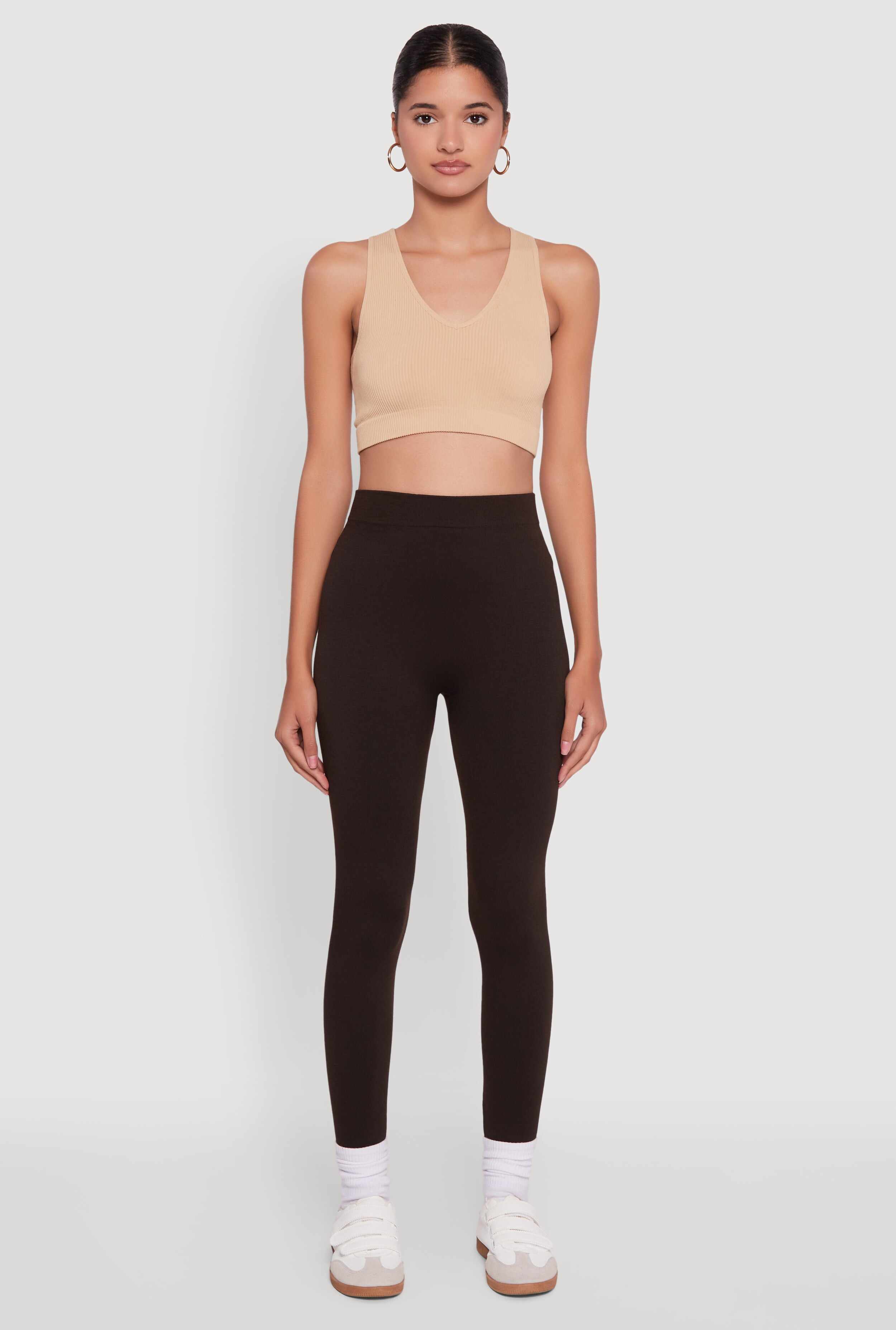 High Waisted Terry Cloth Leggings