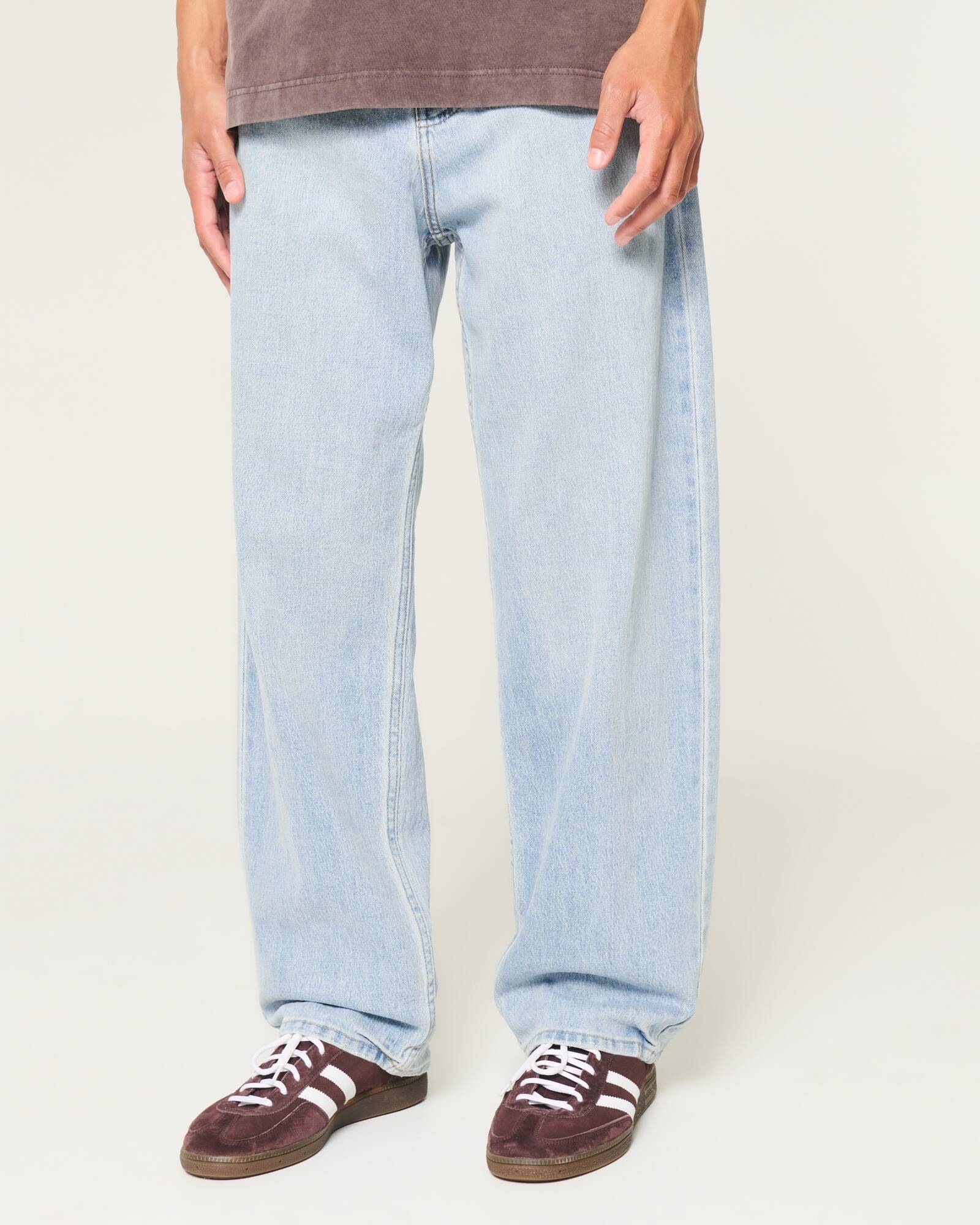 Railroad Stripe Baggy Painter Jeans