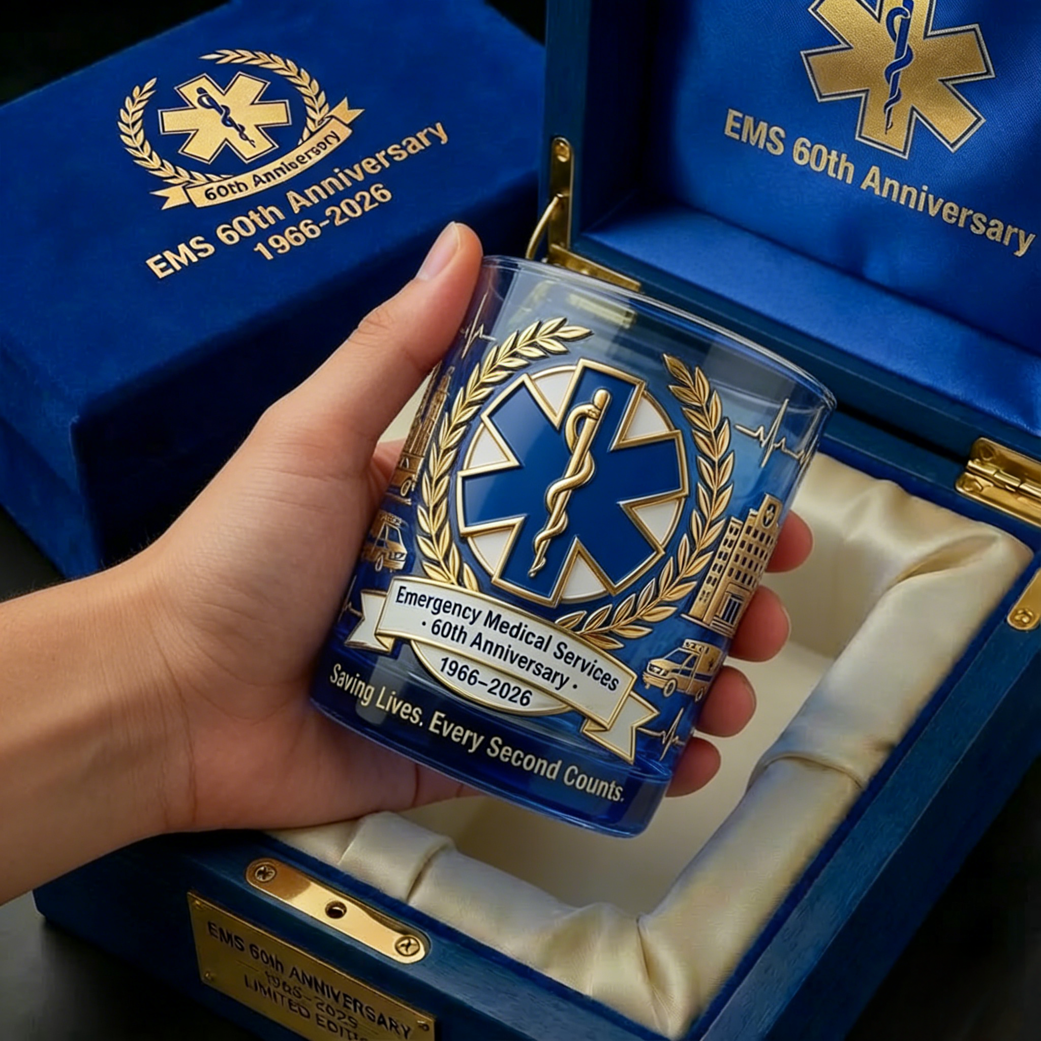 🚑EMS 60th Anniversary Limited Edition Whiskey Glass