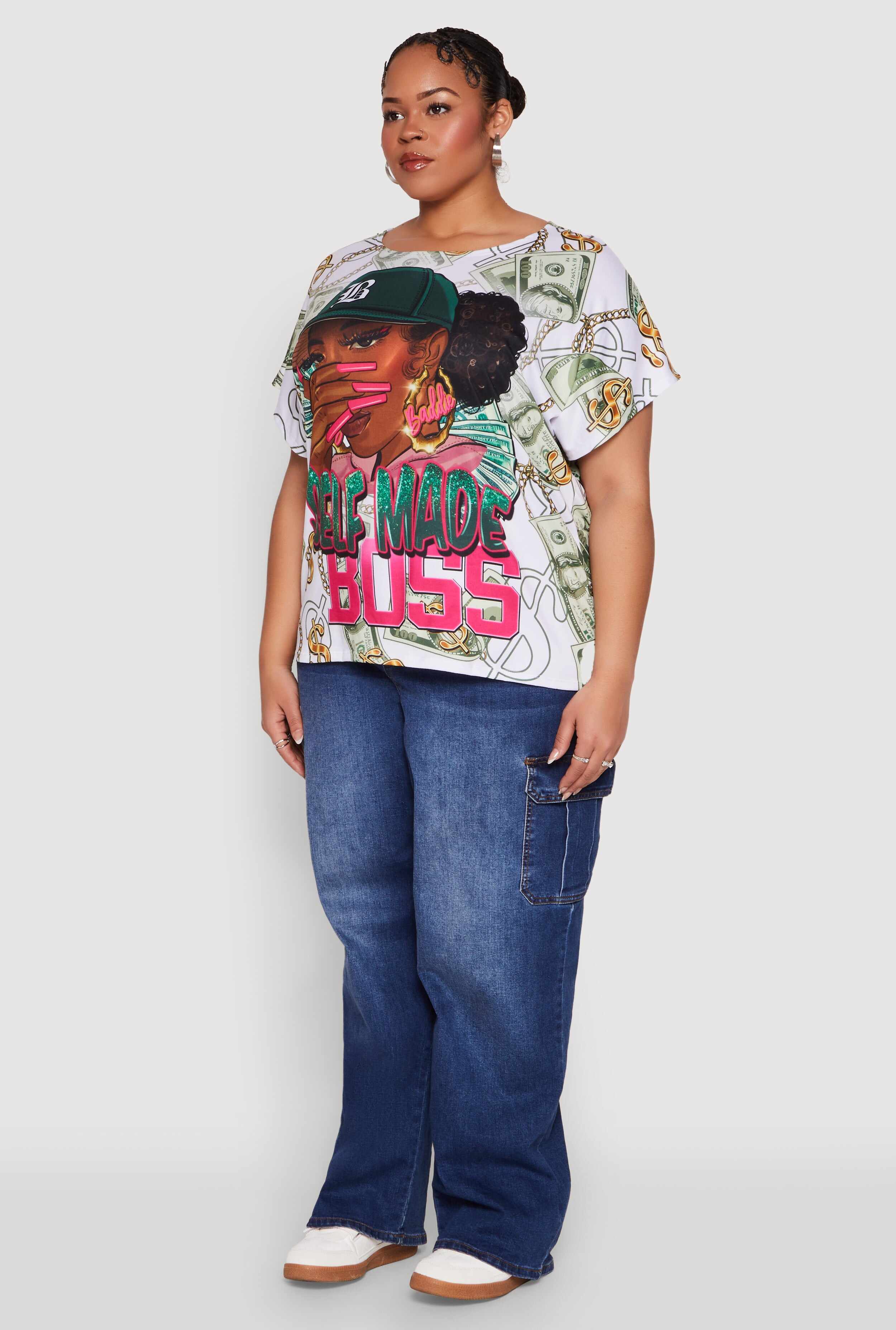 Plus Size Self Made Graphic Tee