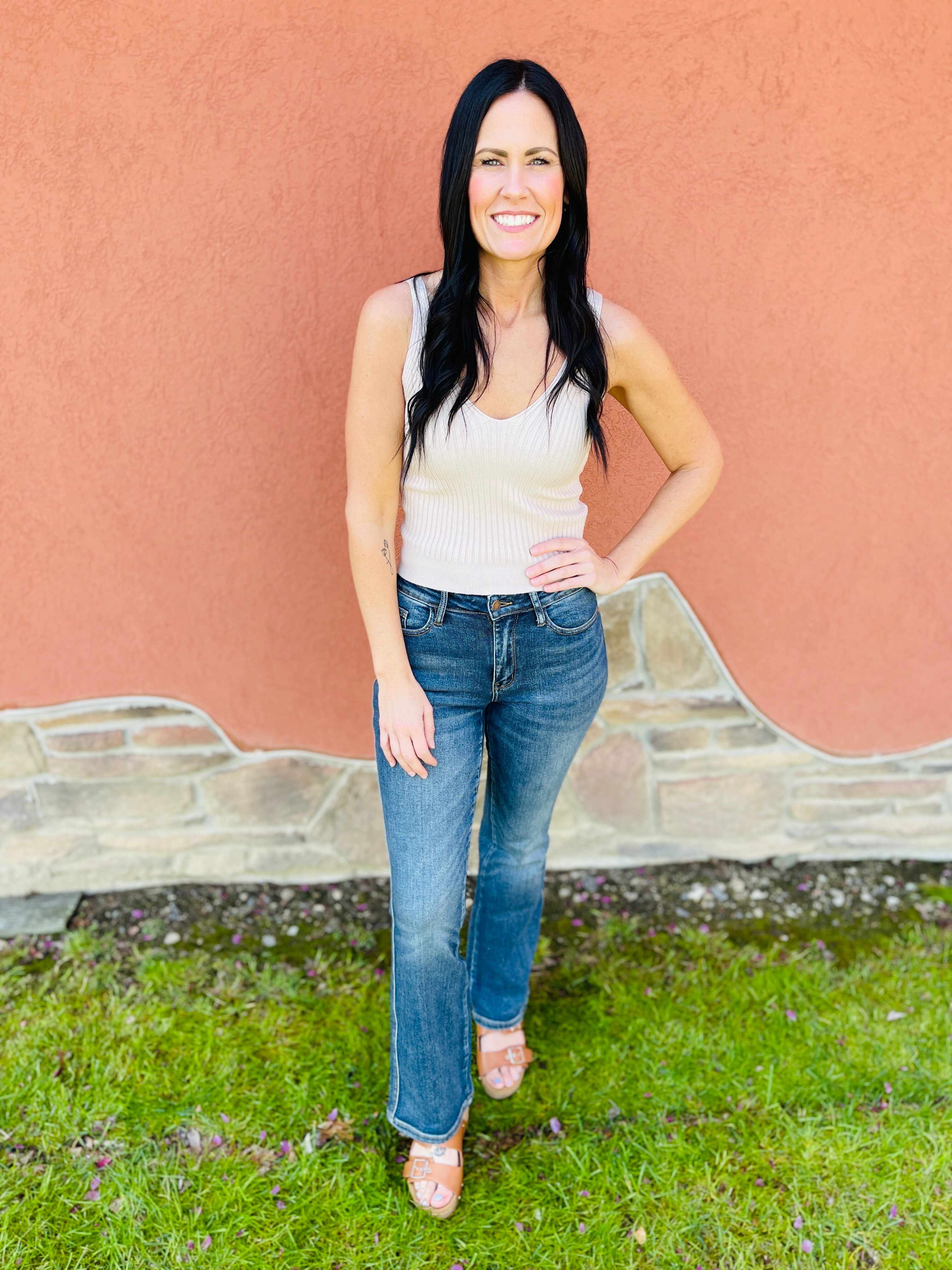 REG/CURVY Can't Compete Midrise Bootcut Jeans