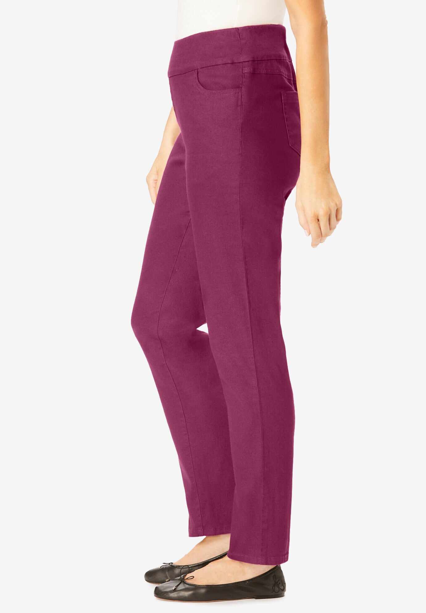 Flex-Fit Pull-On Straight-Leg Jean