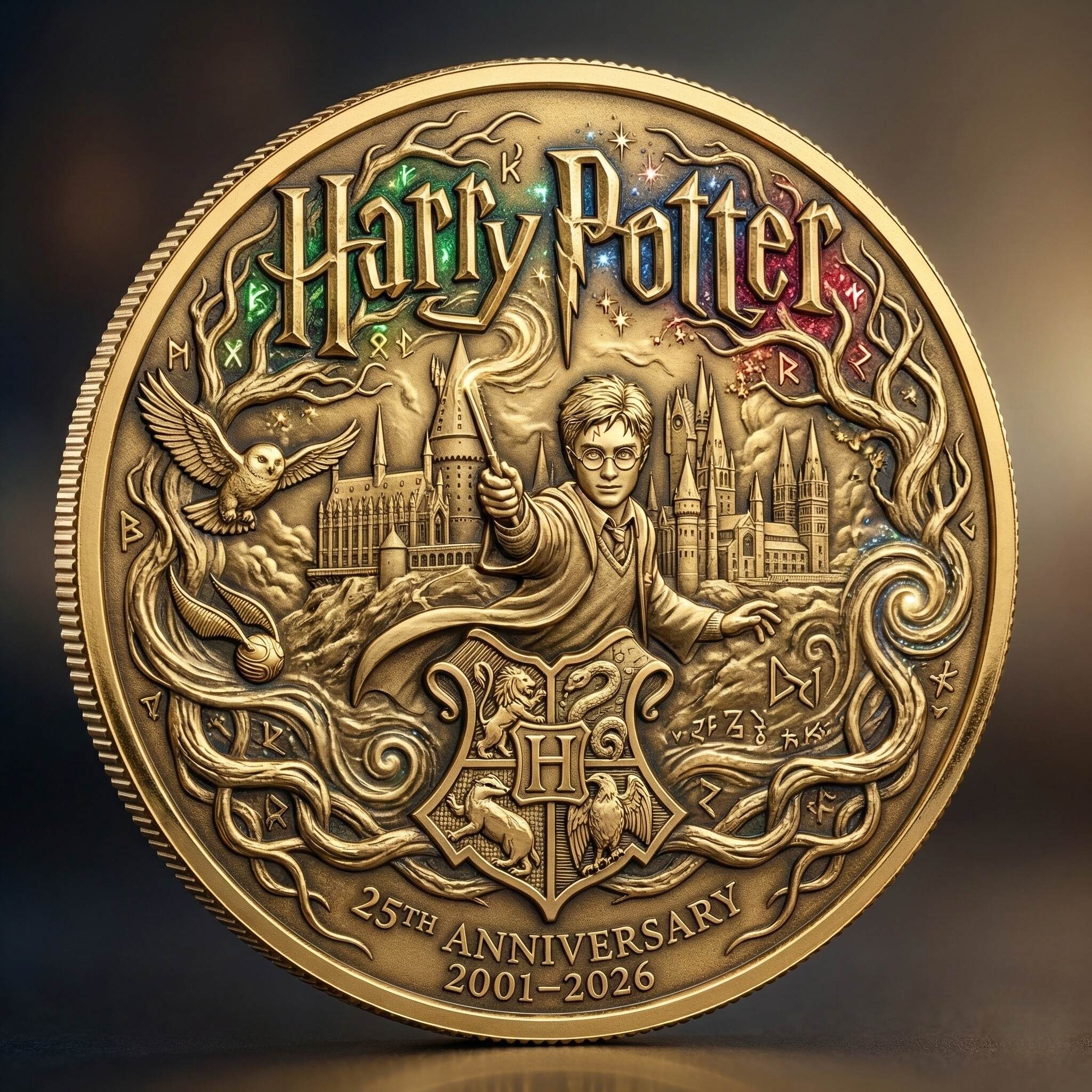 Harry Potter 25th Anniversary Wizarding World Commemorative Coin