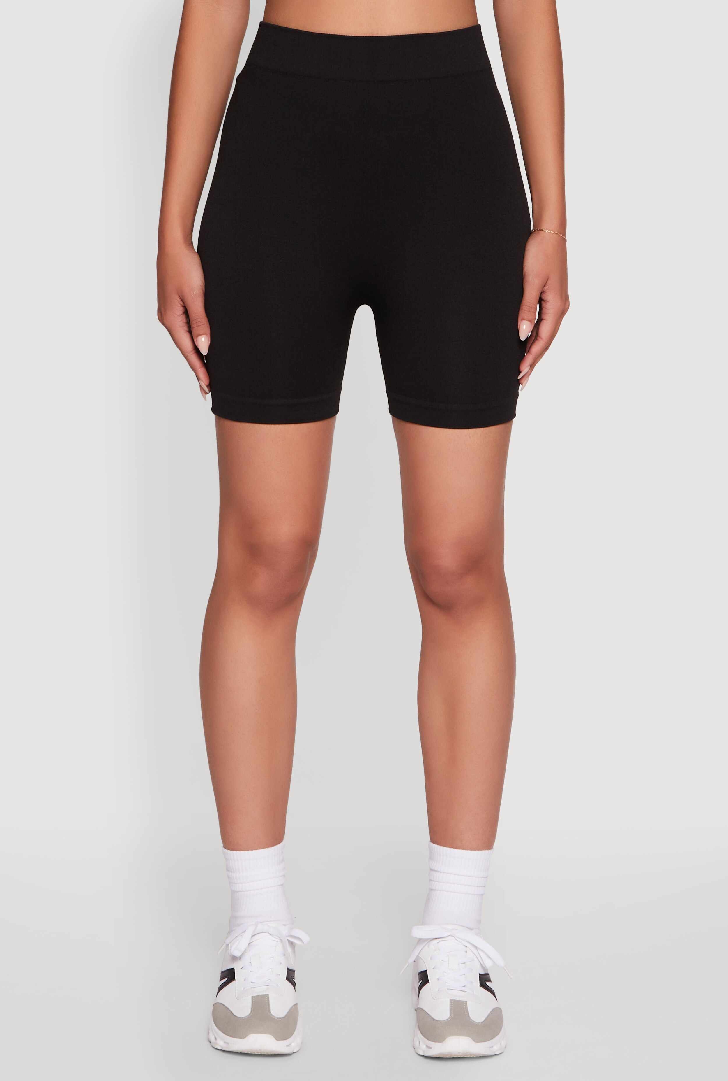 Trendy Seamless Mid Rise Biker Shorts