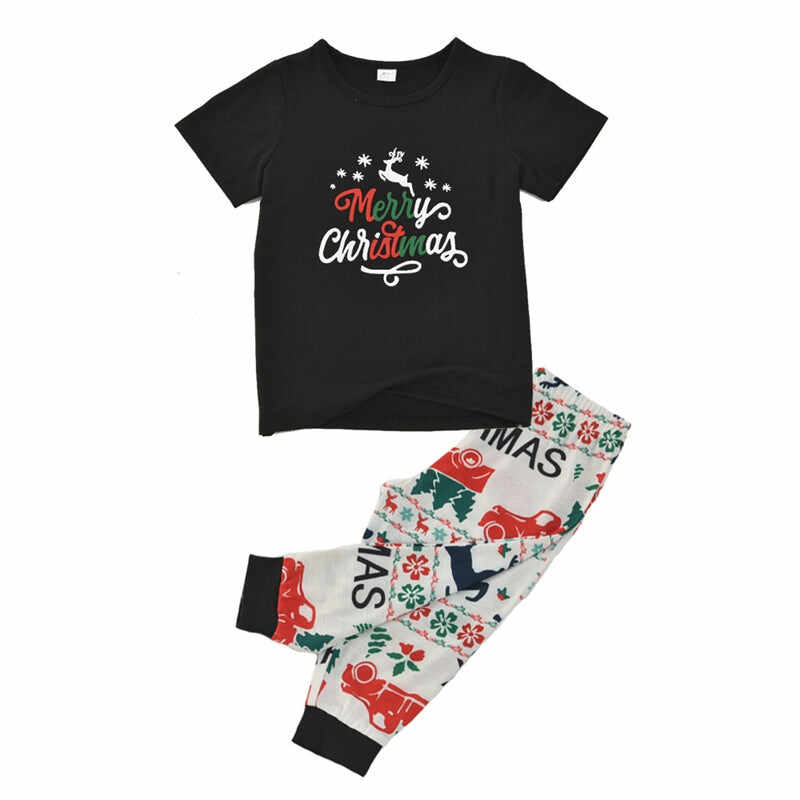Matching Family Christmas Short Sleeve Pjs Pajamas Set