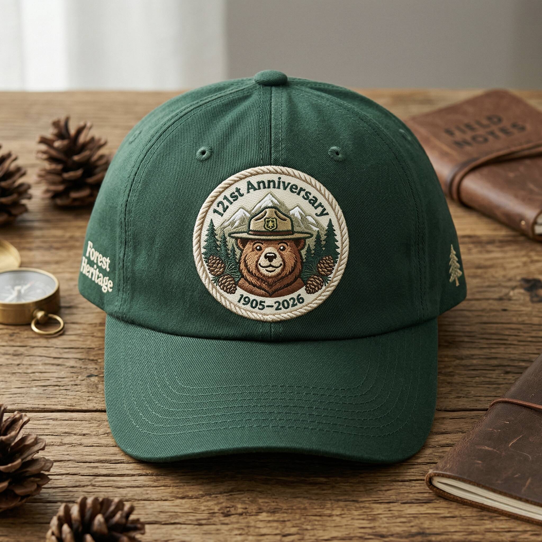🌲USDA Forest Service 121st Anniversary Cap - Limited Edition Ranger Bear Hat