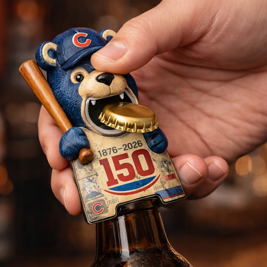 Cubs 1876-2026 Limited Edition Bottle Opener Fridge Magnet
