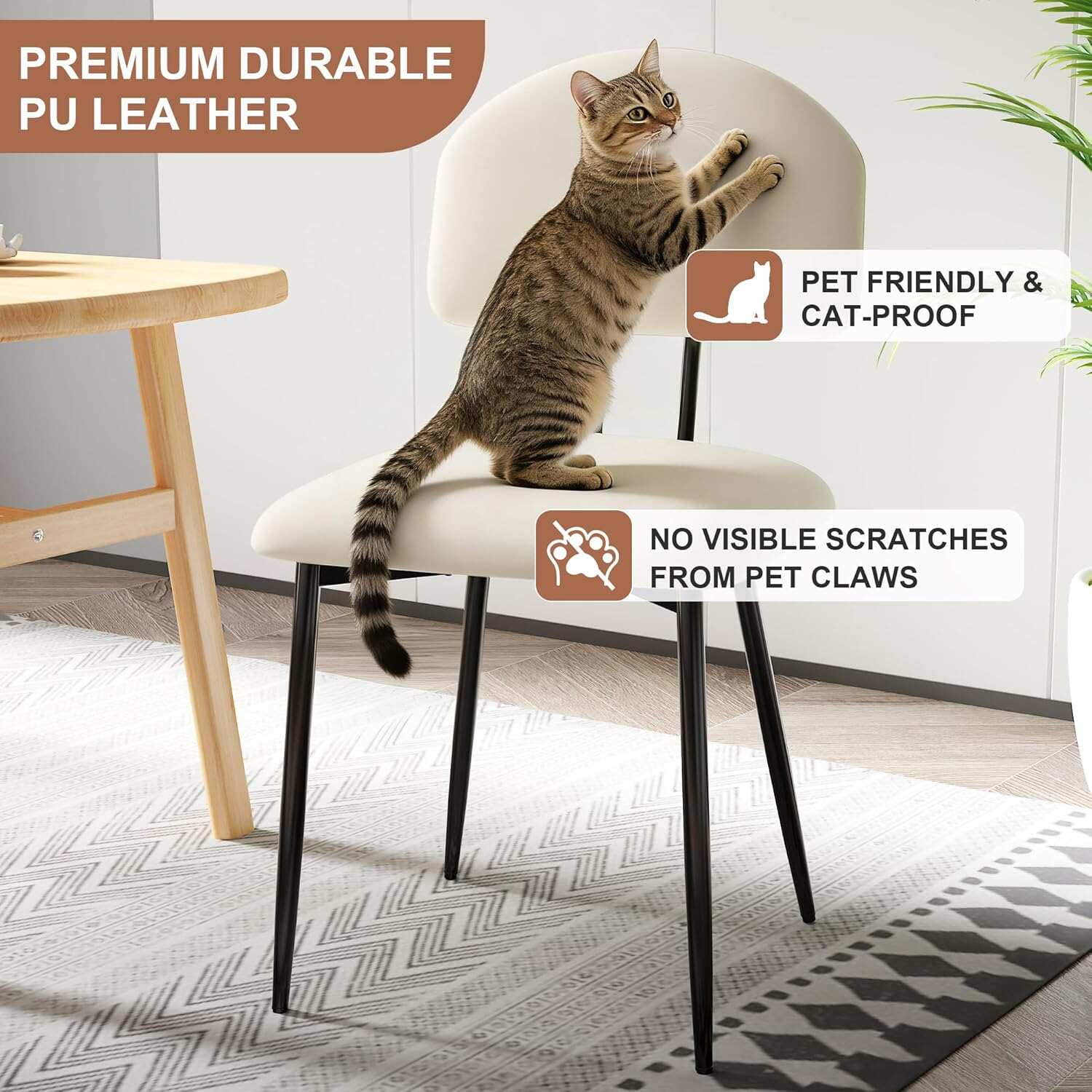 VECELO Dining Chairs Set of 2