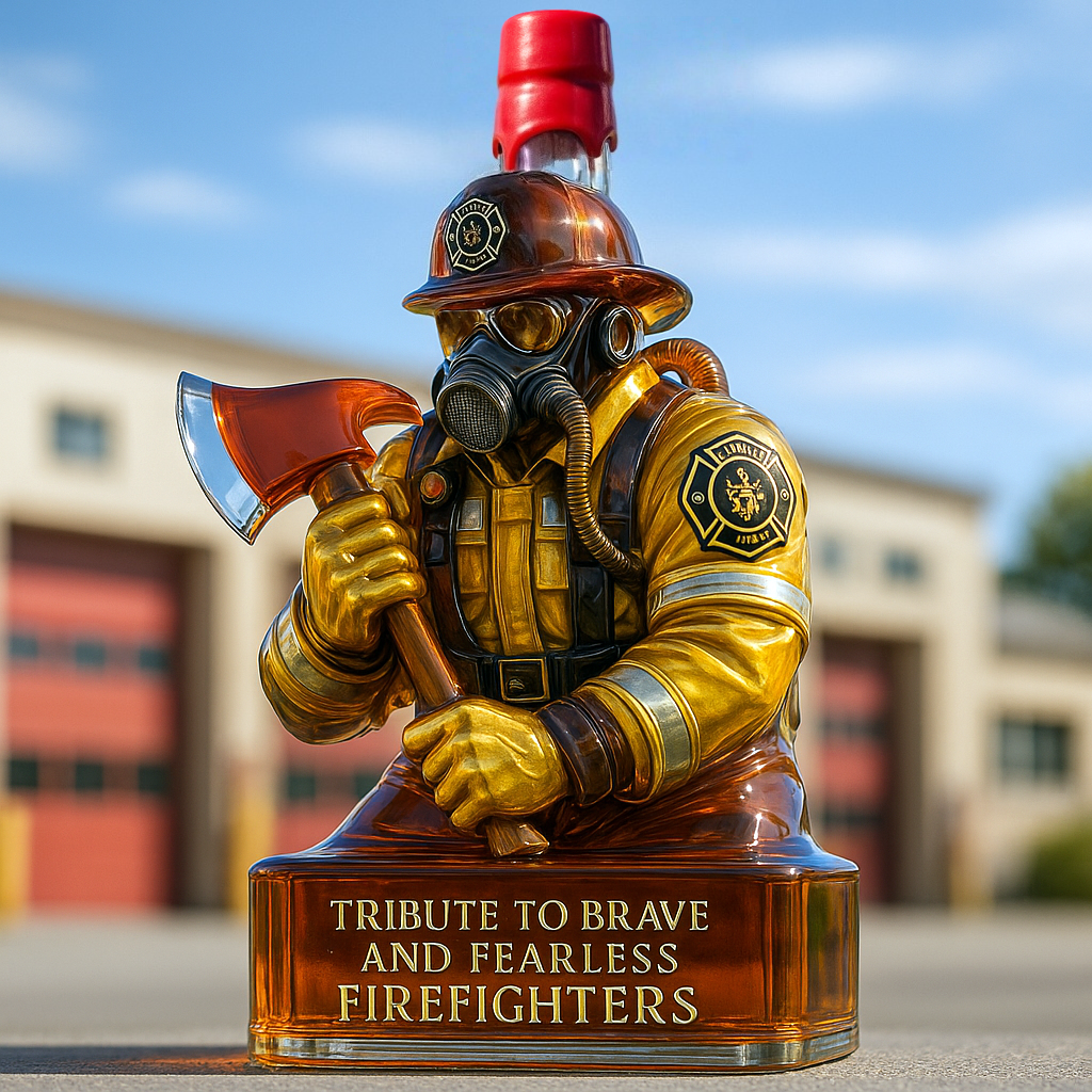 Firefighter Tribute Whiskey Bottle