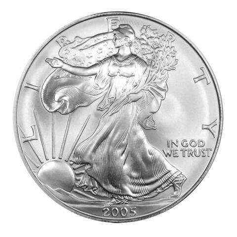 2005 $1 American Silver Eagle MS69 PCGS - First Strike