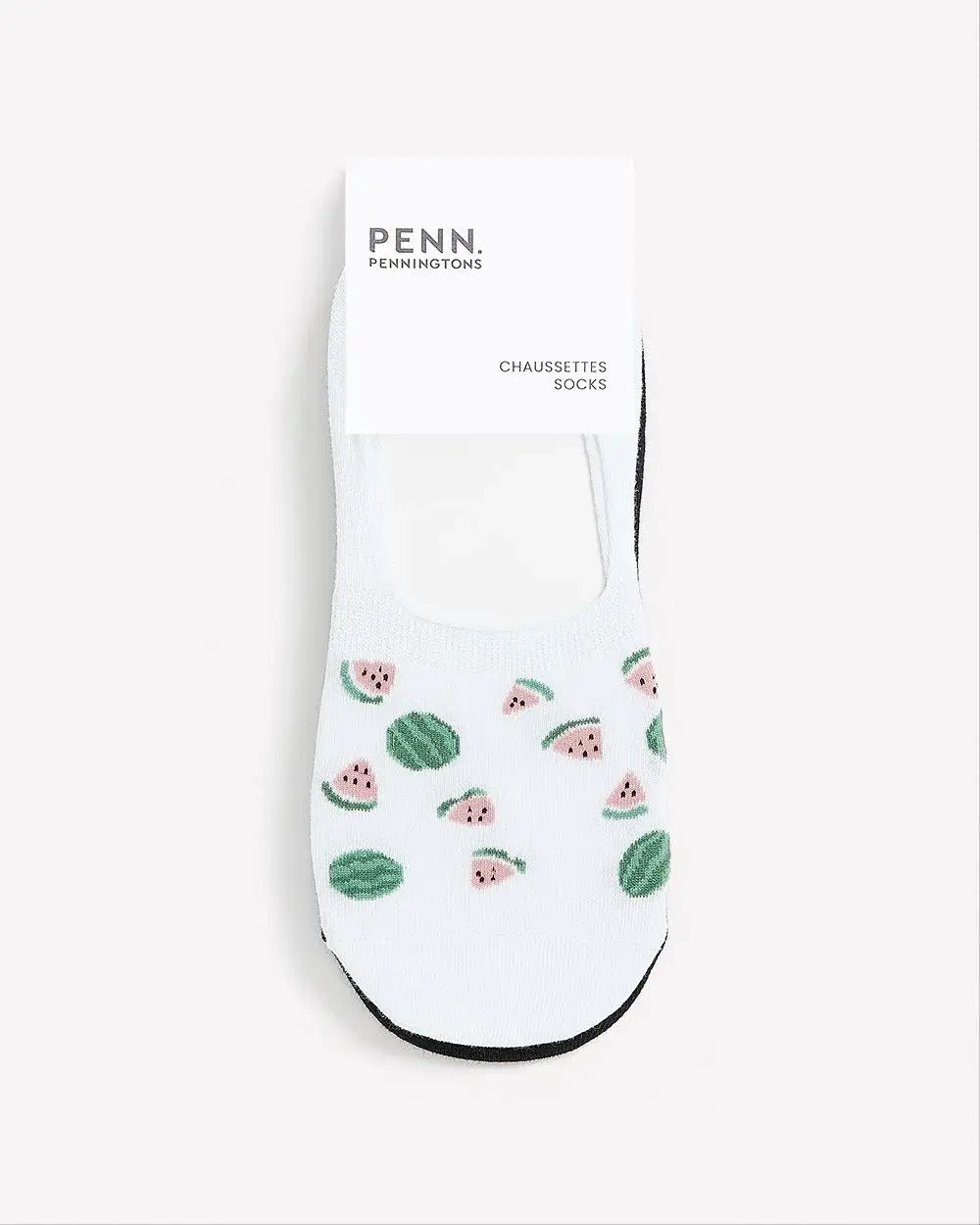 Sneaker Socks with Watermelon Print, Pack of 3