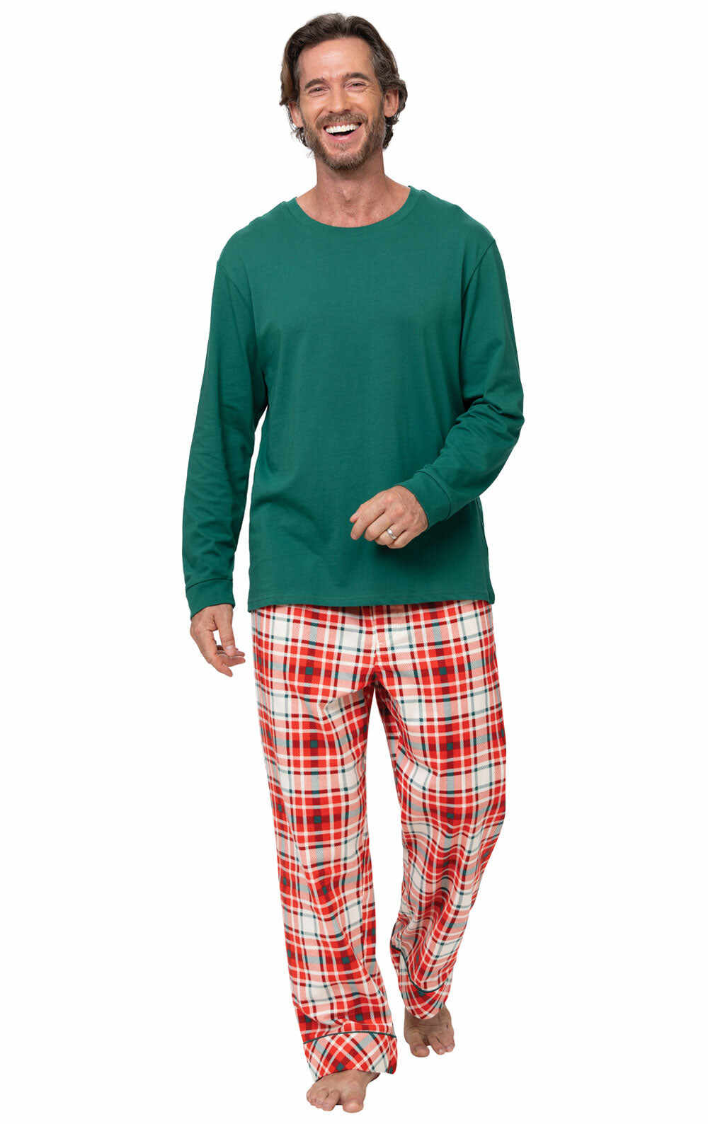 Modern Plaid Matching Family Set - Evergreen