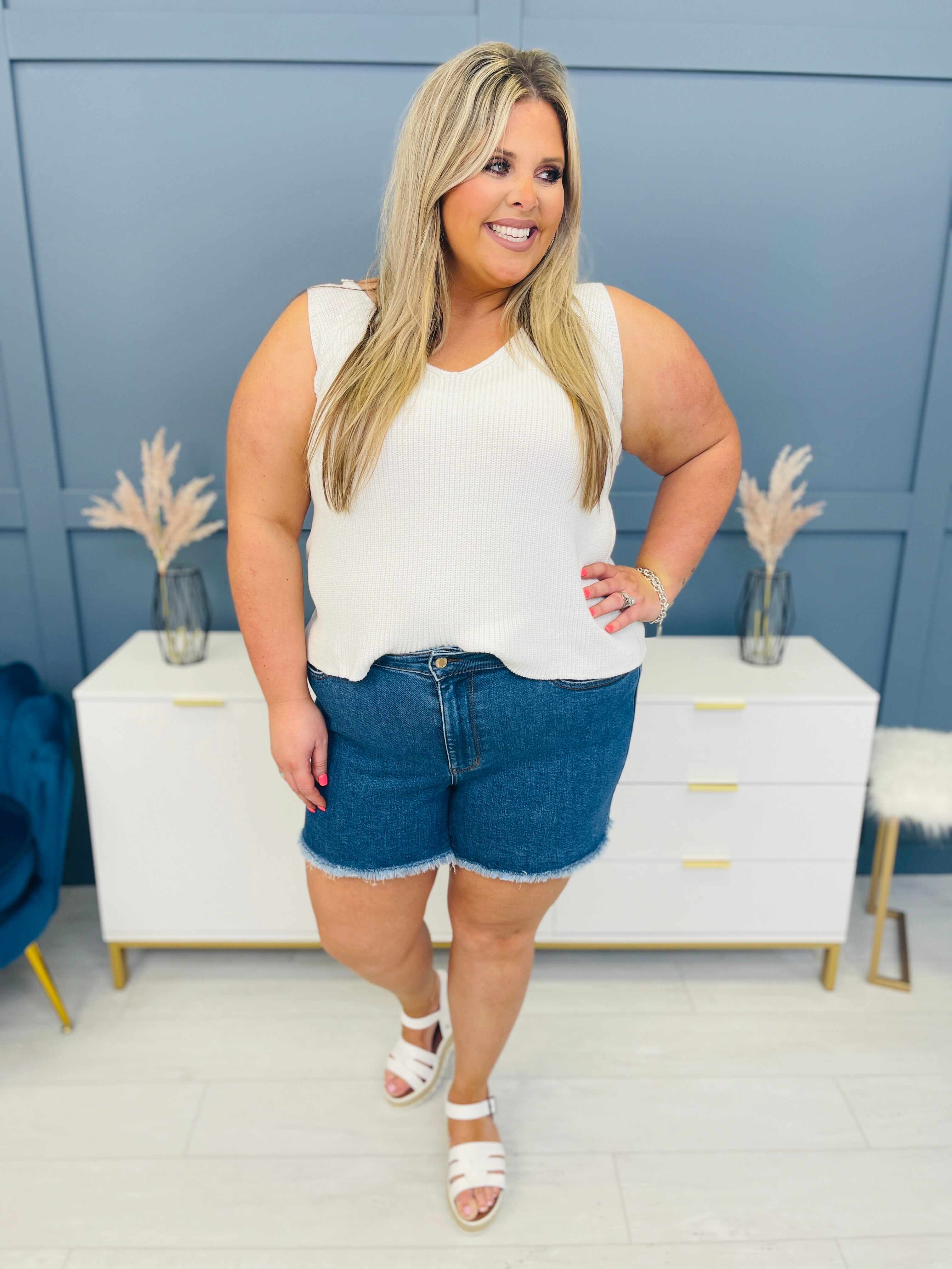 REG/CURVY Soak Up The Sun Cut Off Shorts