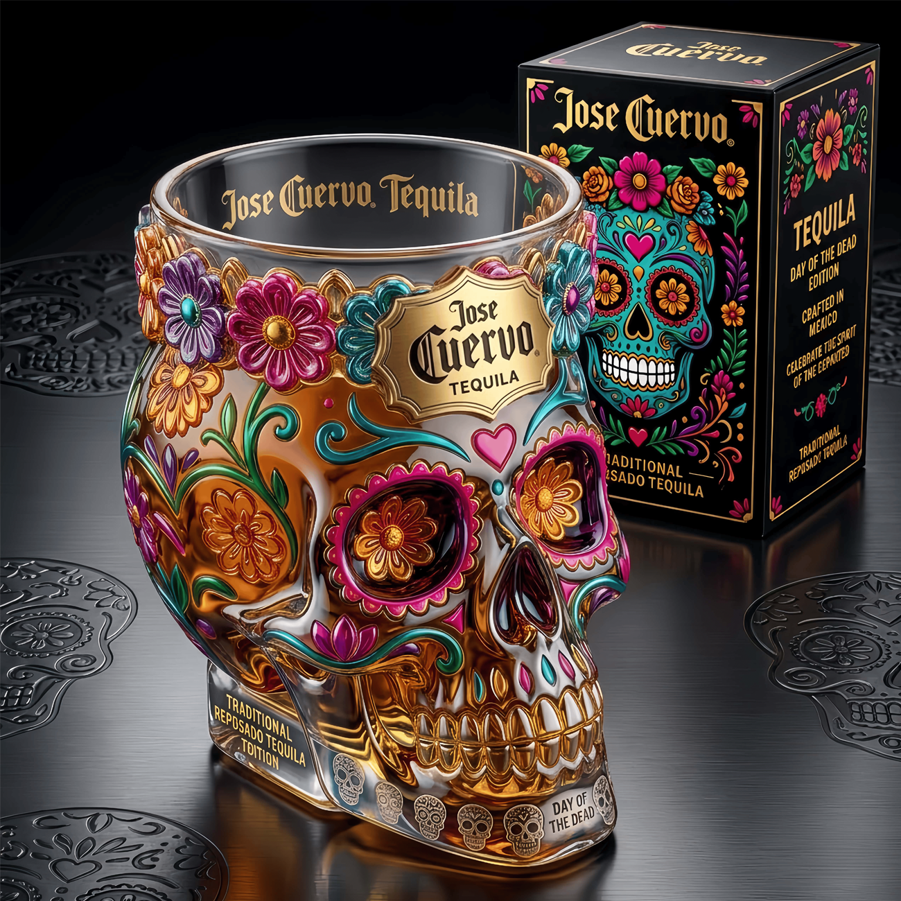Jose Cuervo Day of the Dead Edition Glass