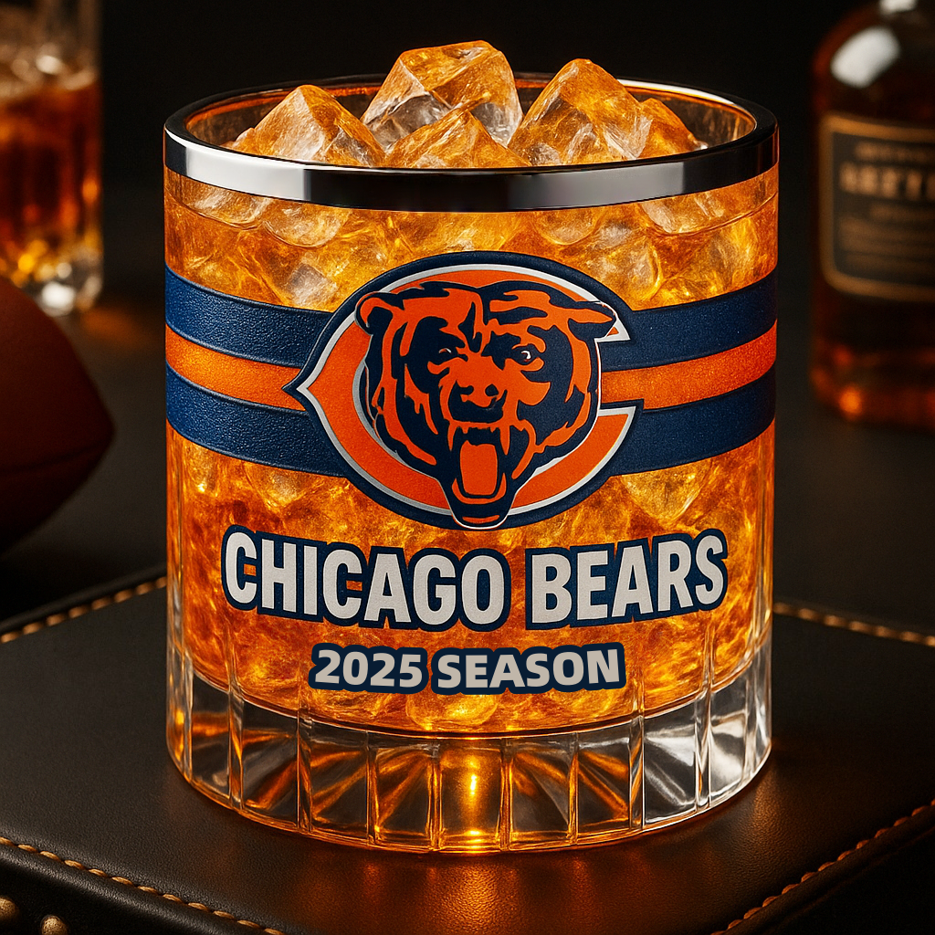 Chicago Bears 2025 Season Whiskey Glass