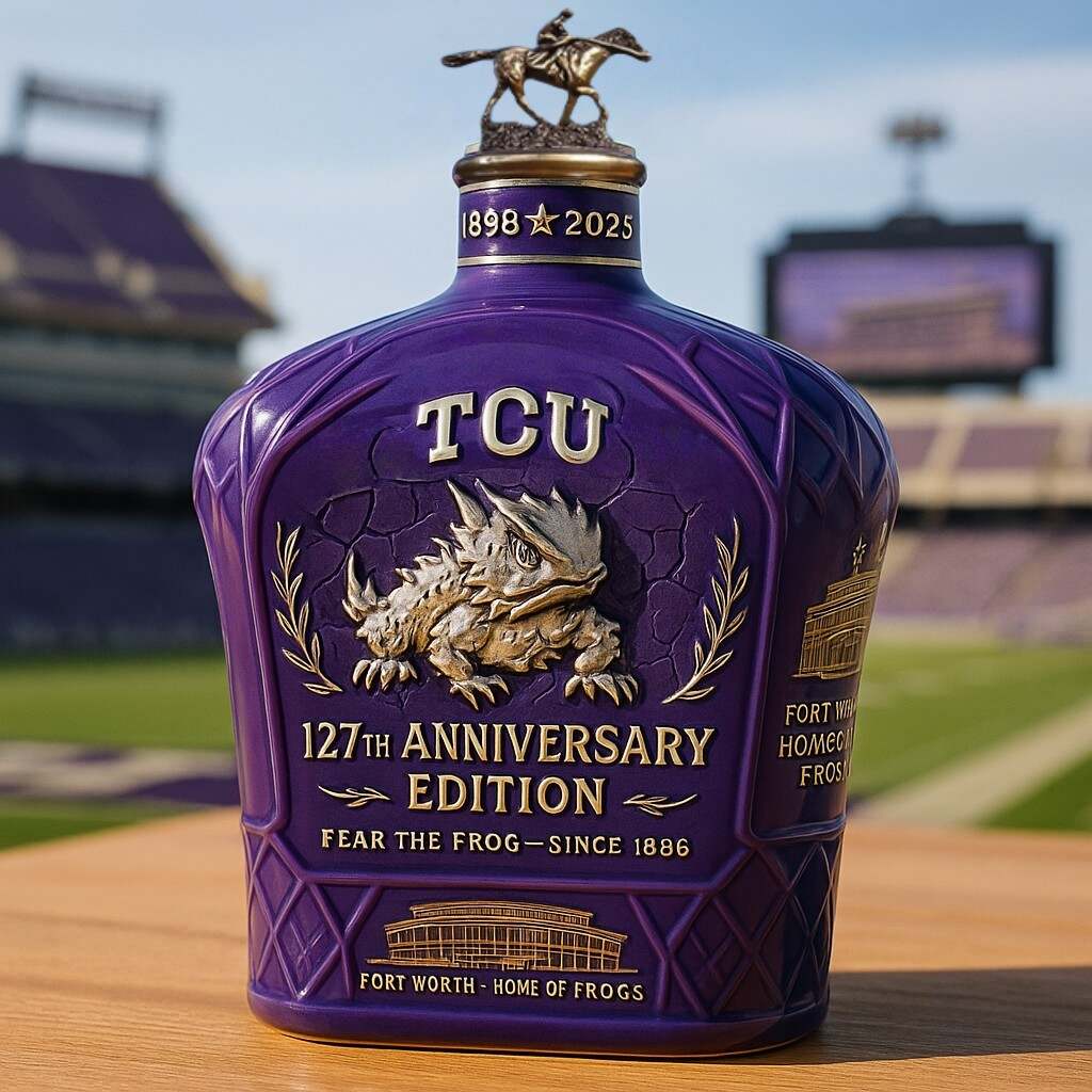 TCU 127th Anniversary Whiskey Bottle