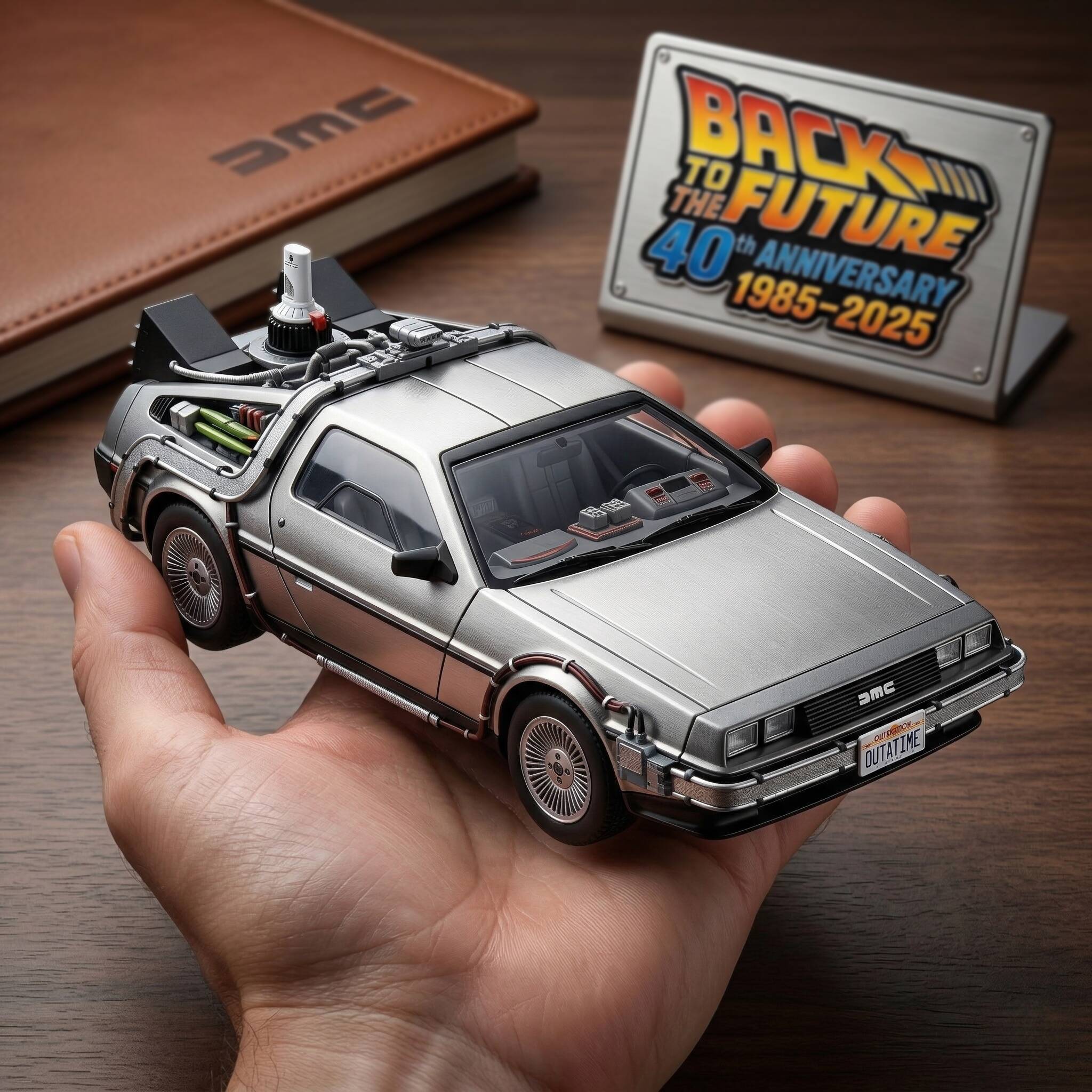 Back to the Future 40th Anniversary DeLorean Kit Card