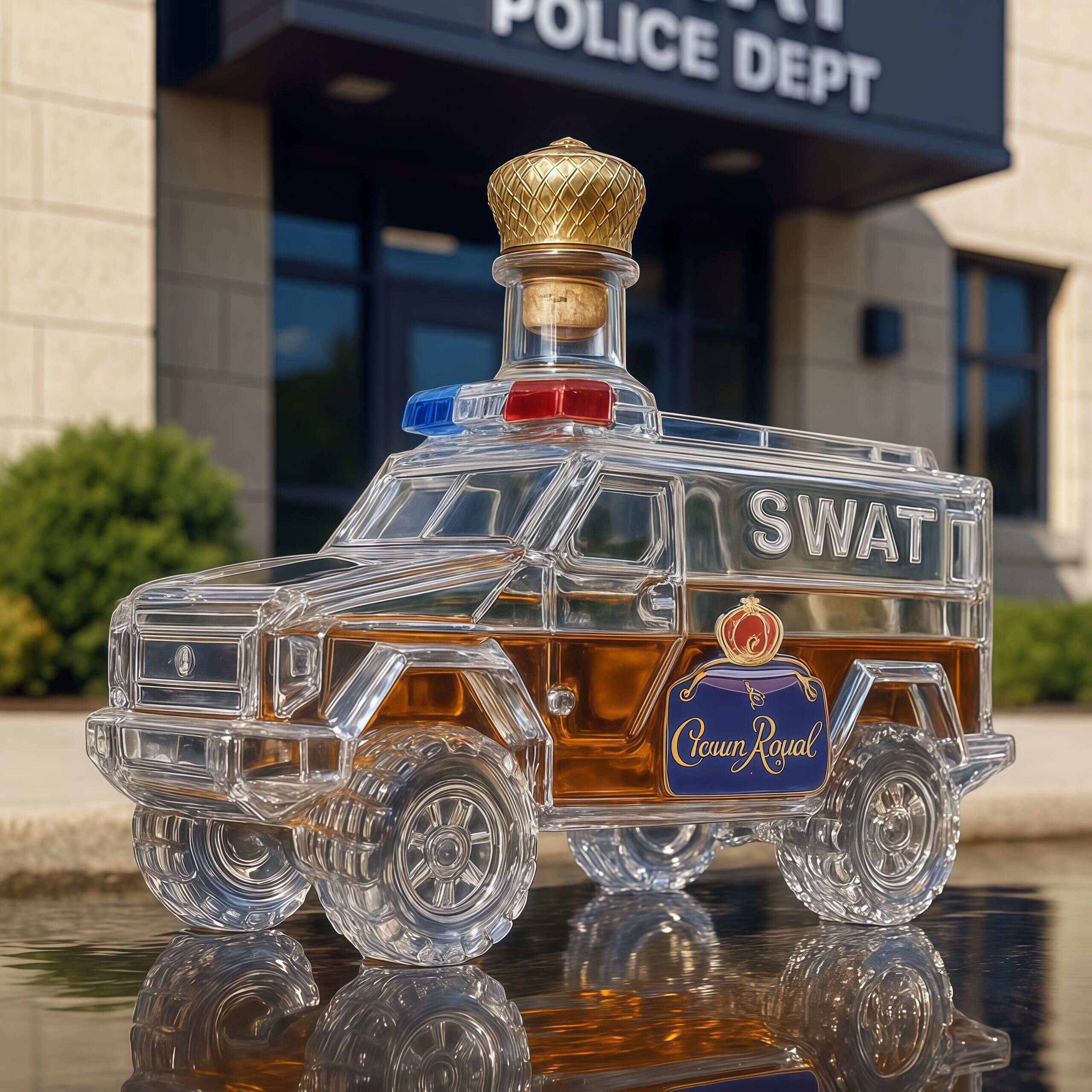 SWAT Truck Whiskey Bottle