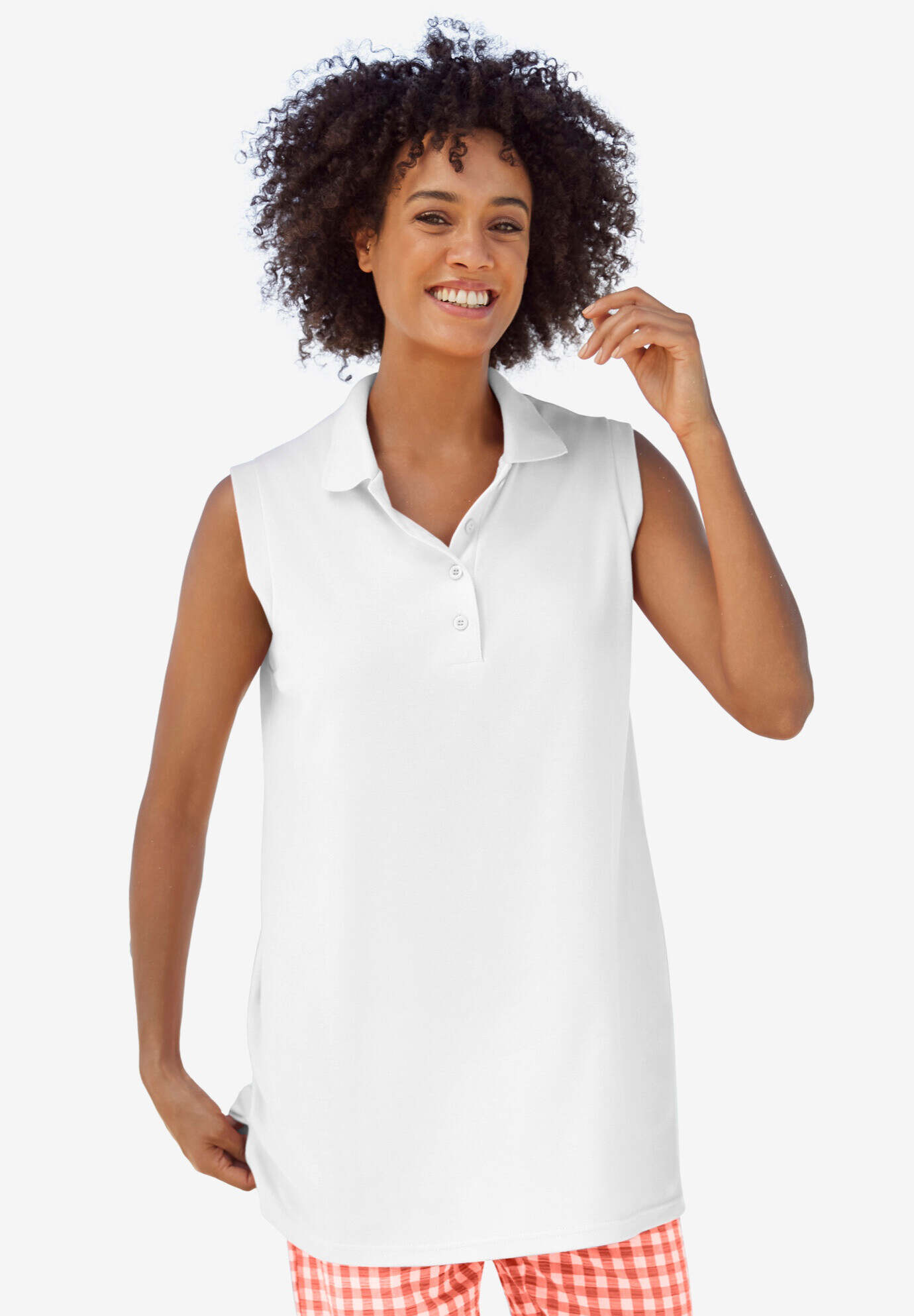 Sleeveless Polo Tunic