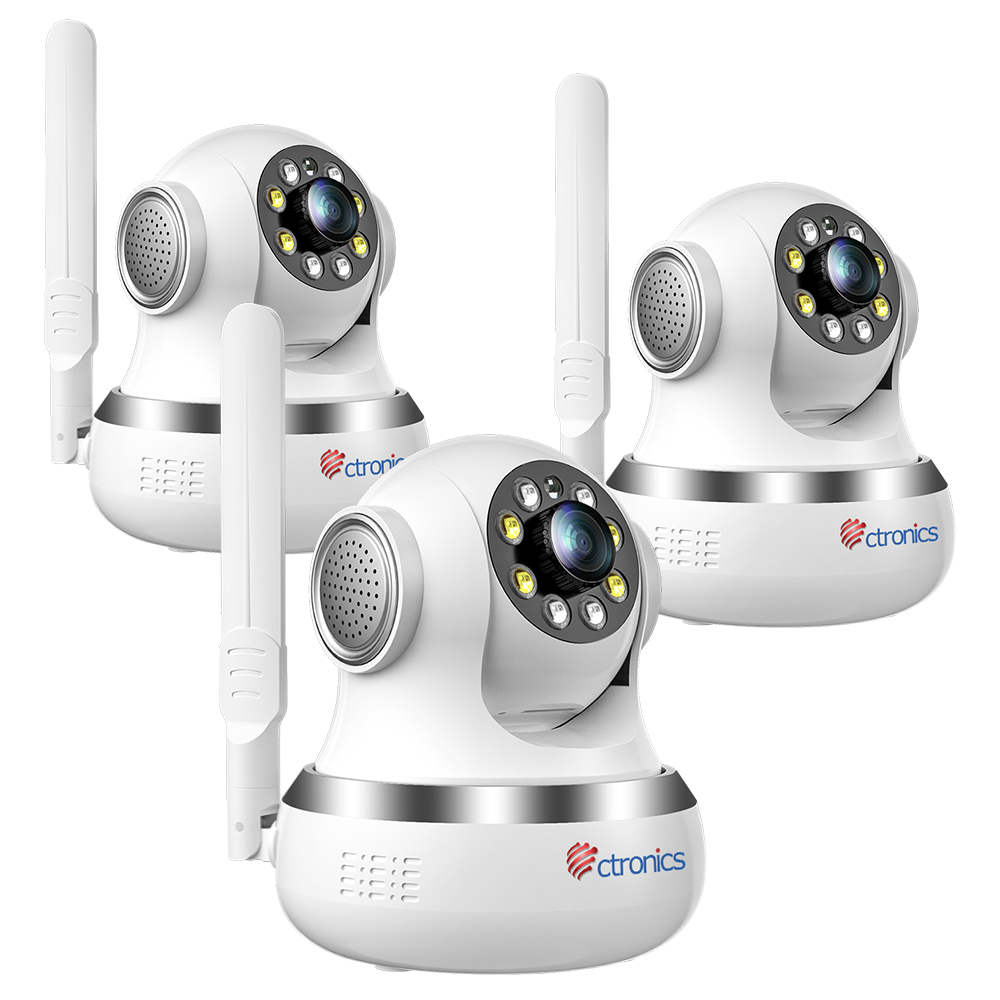 【2nd item $19.99】Ctronics 4G LTE Indoor Surveillance Camera with SIM Card & 360° PTZ Motion/People Auto Detection