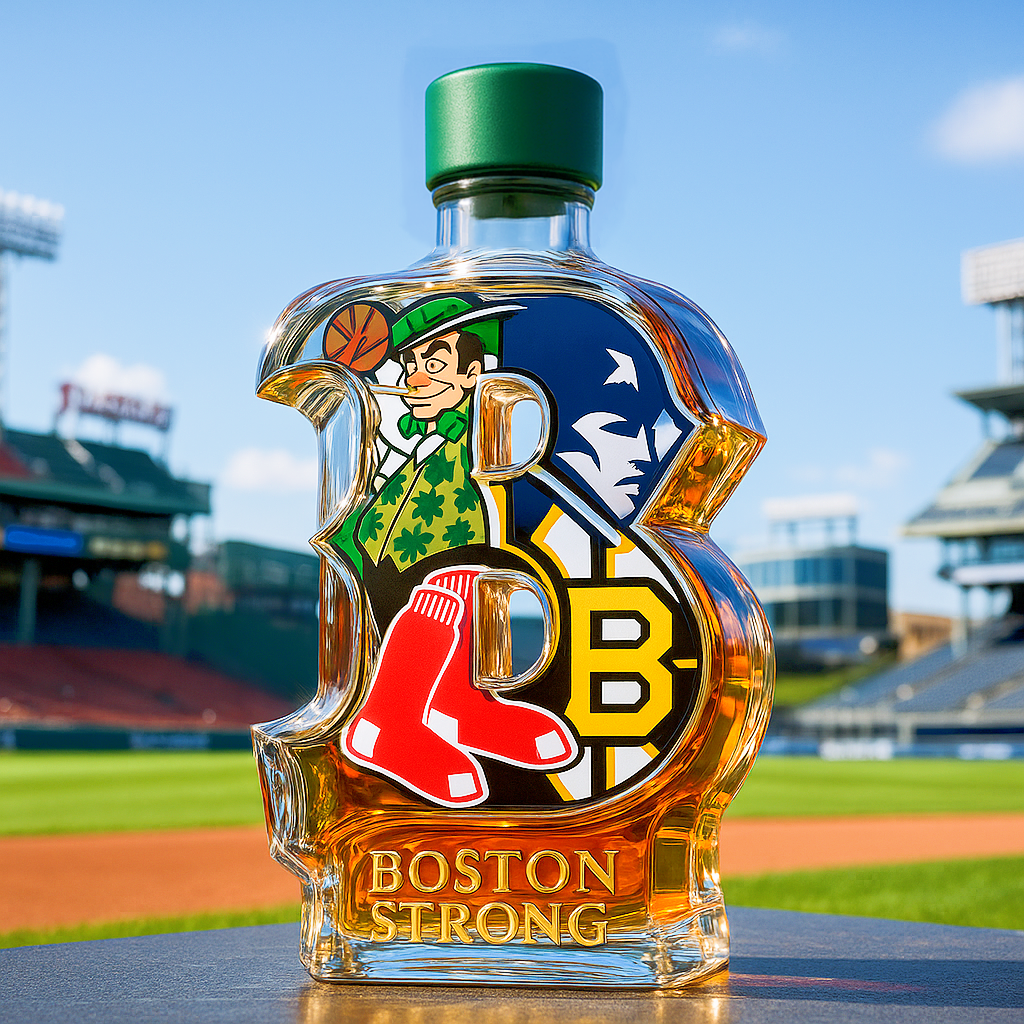Boston Teams Glory Whiskey Bottle