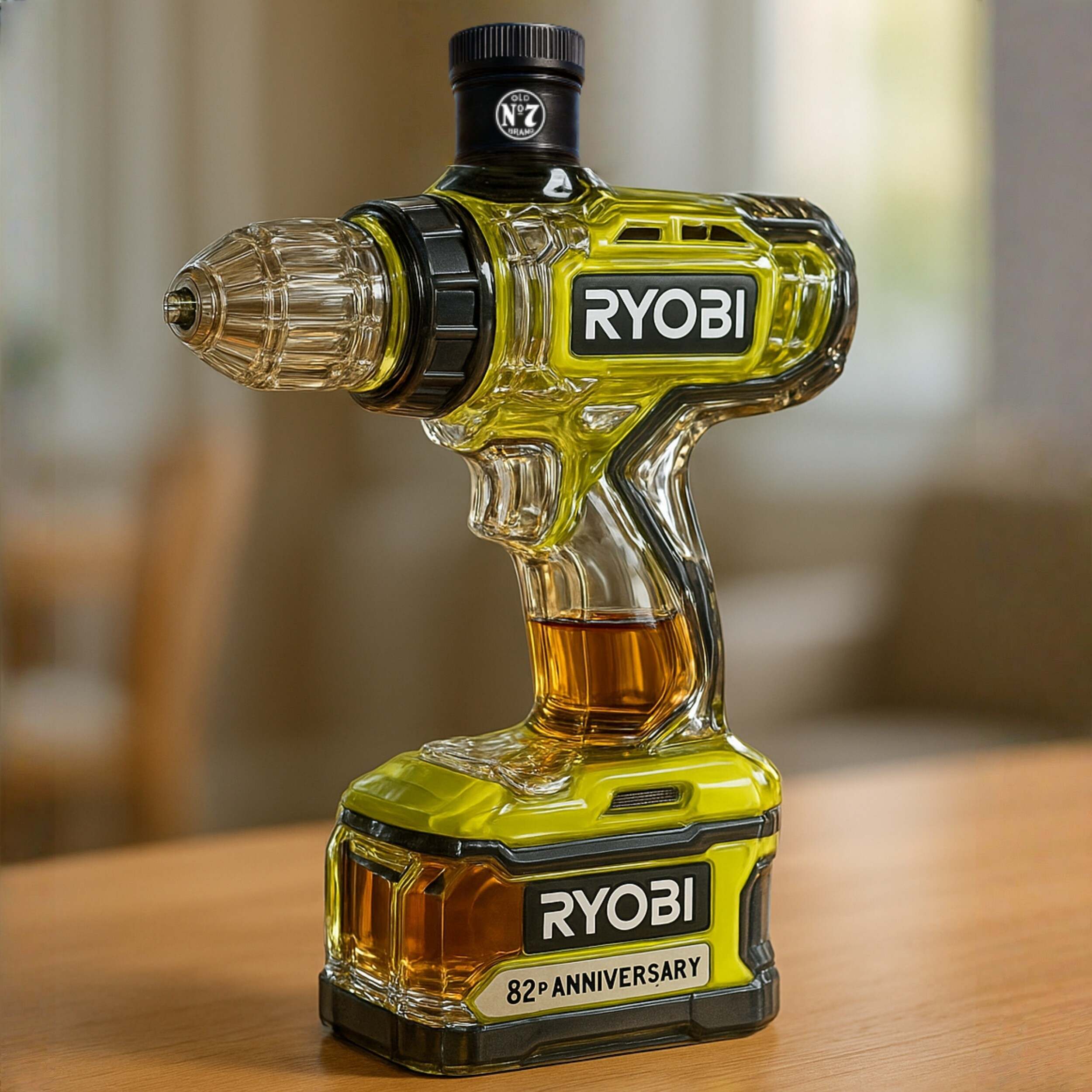 Ryobi Electric Drill 82nd Anniversary Whiskey Bottle