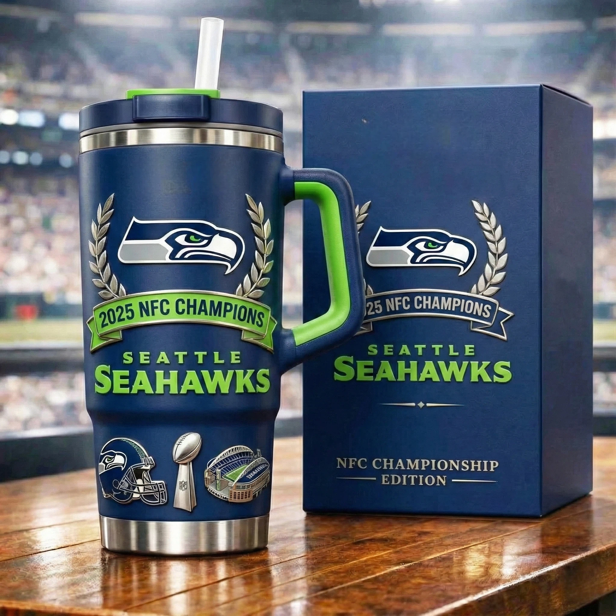 Seattle Seahawks 2025 NFC Champions Tumbler