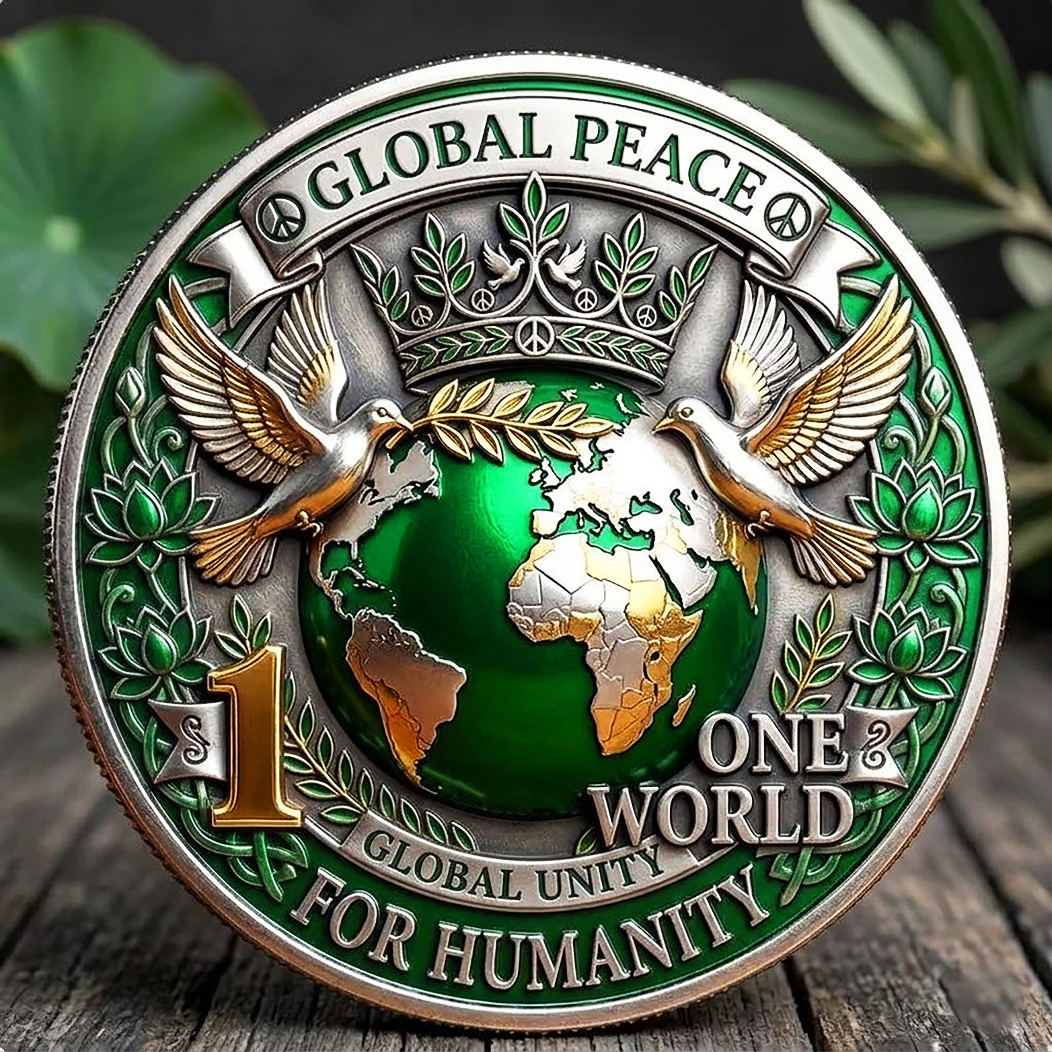 🌍 One World Global Peace Commemorative Coin
