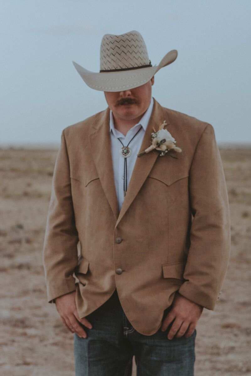 Men's Western Casual Long Sleeve Brown Jacket Blazer