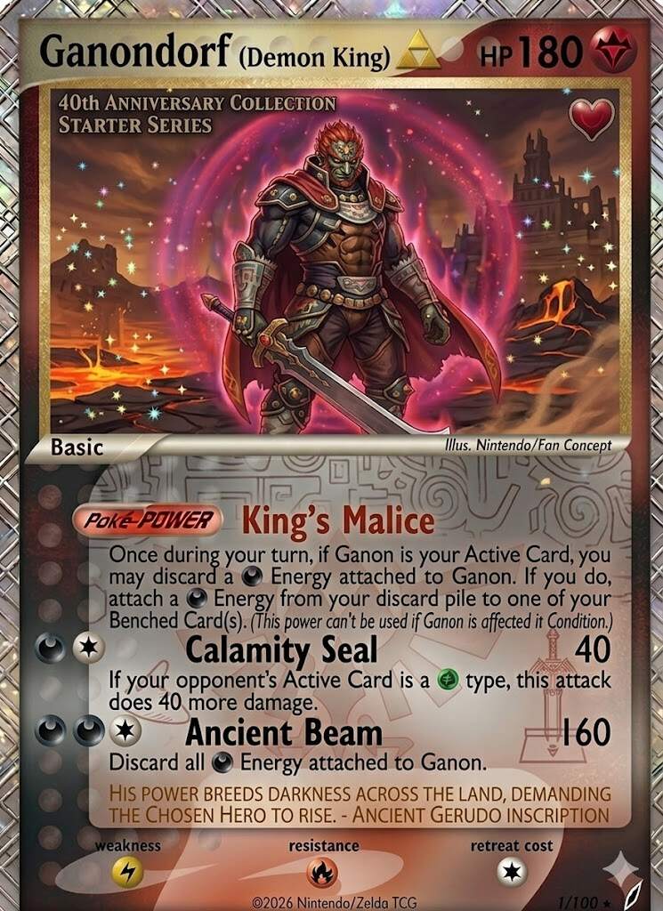 The Legend of Zelda 40th Anniversary Legacy TCG Cards