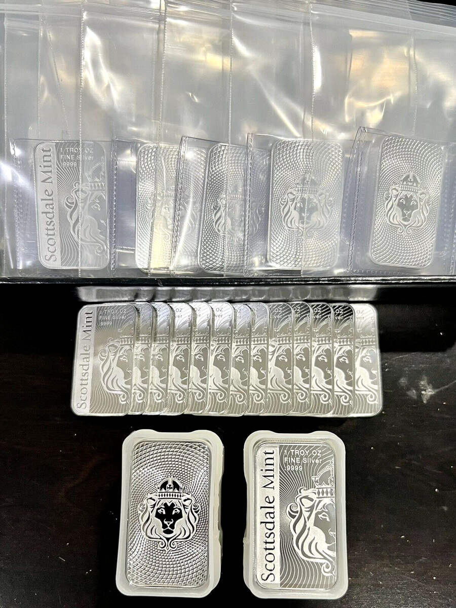 Last Day Only $13.98 - Vortex Bar 1 oz .9999 FINE SILVER BAR - Scottsdale Mint Silver