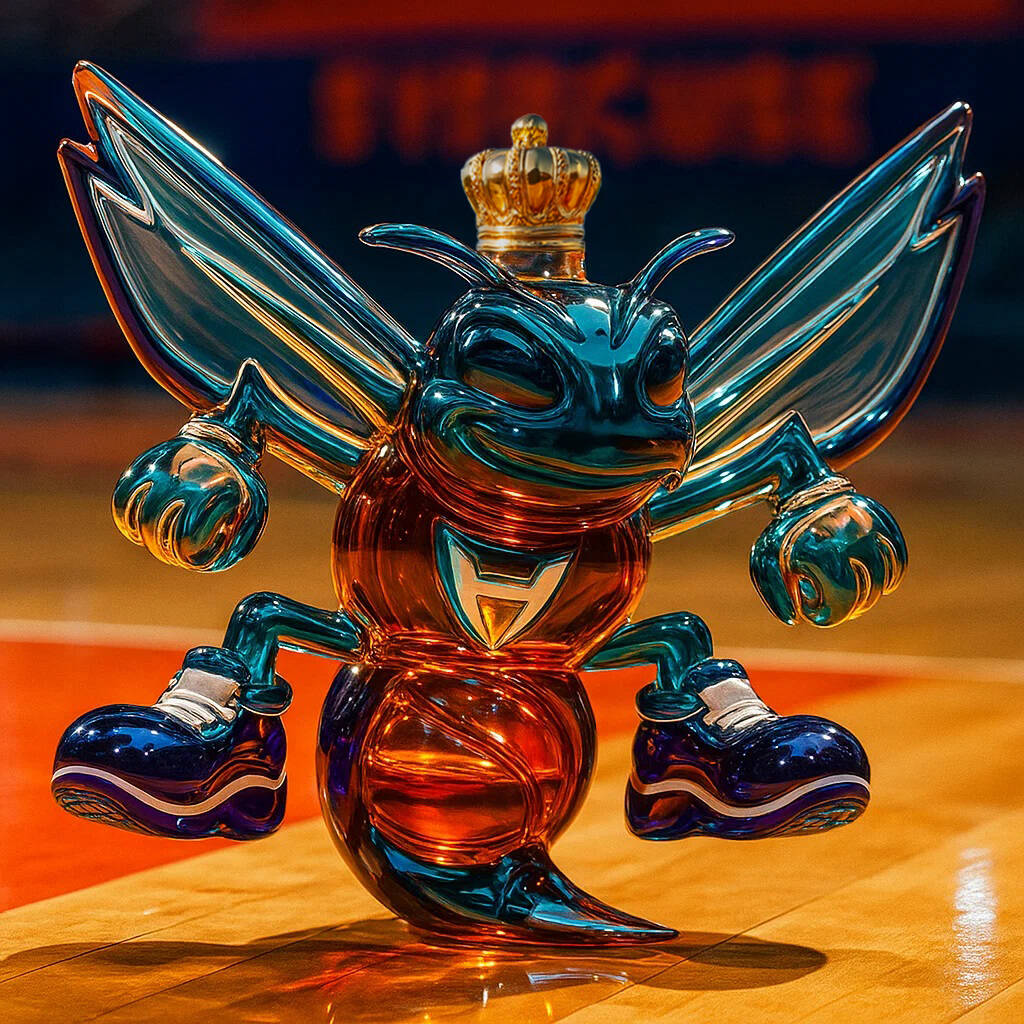 Charlotte Hornets Whisky Bottle