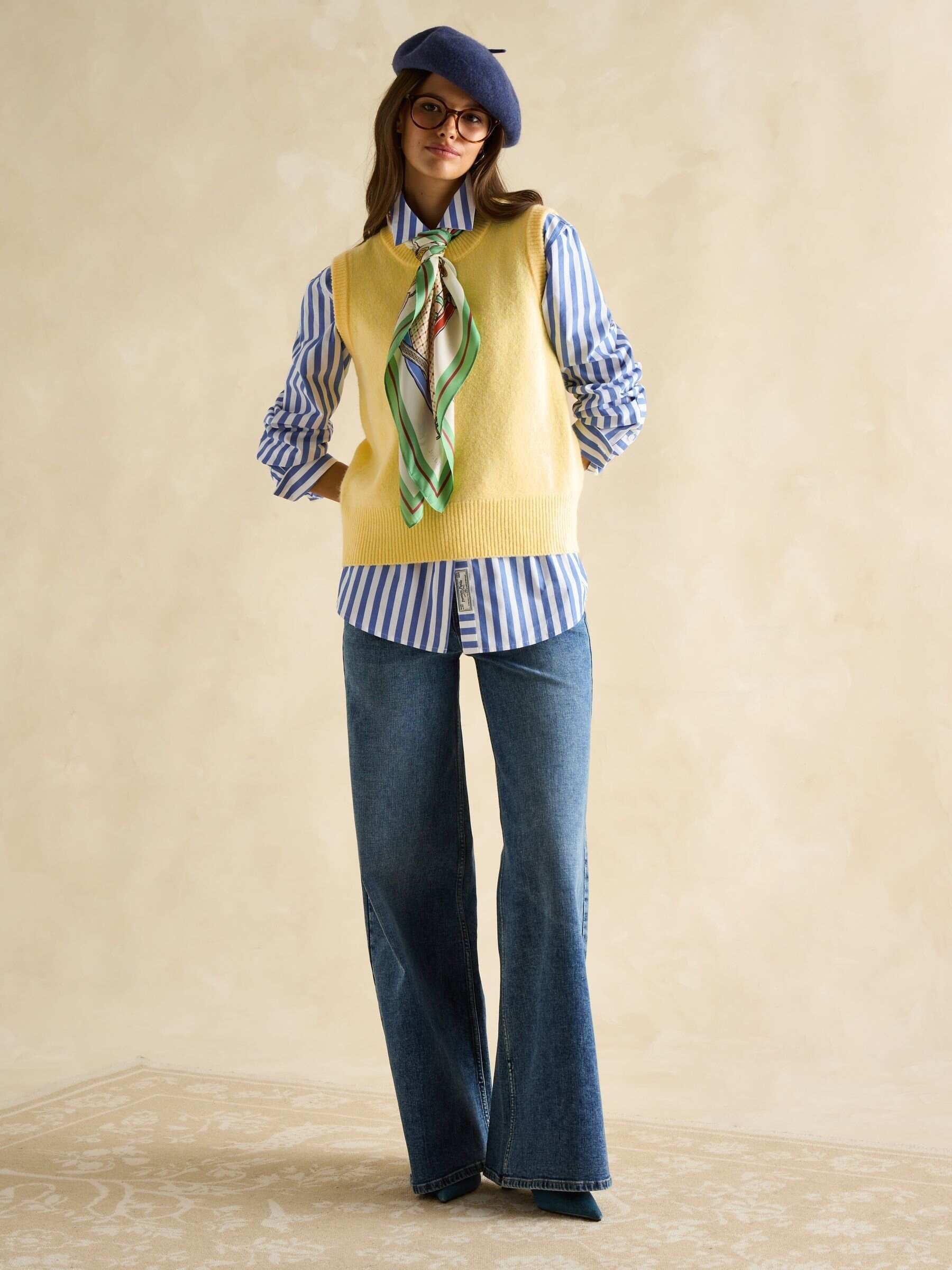 Holly Yellow Knitted Vest
