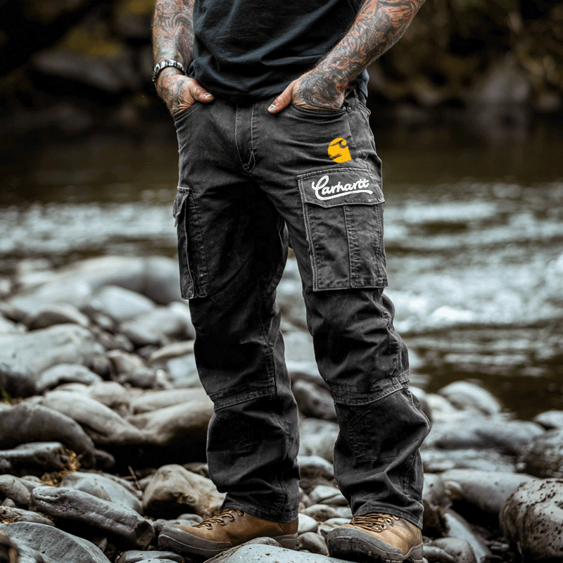 Cargo Pants With Printed Logo For Outdoor Adventures