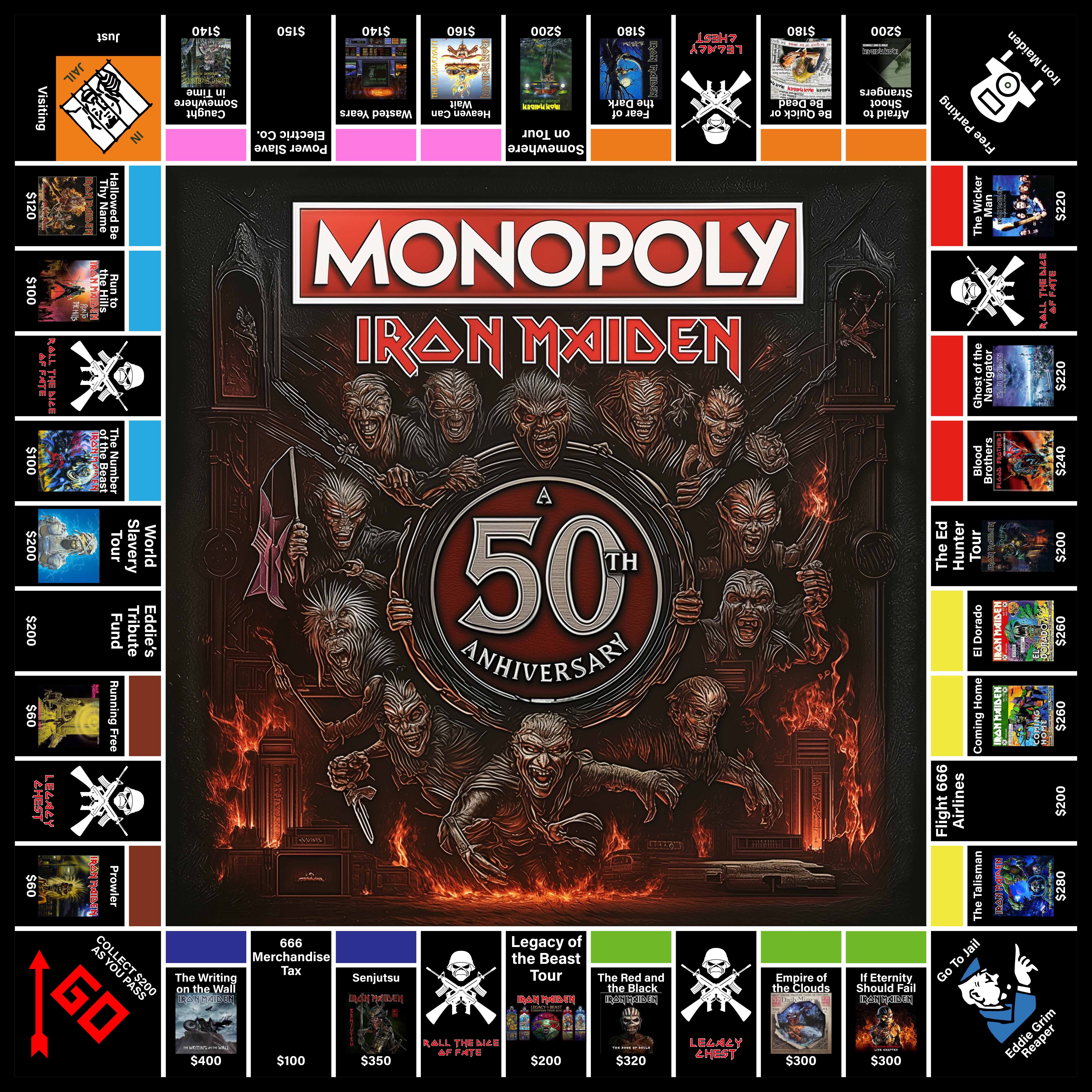 Monopoly: Iron Maiden 50th Anniversary Edition