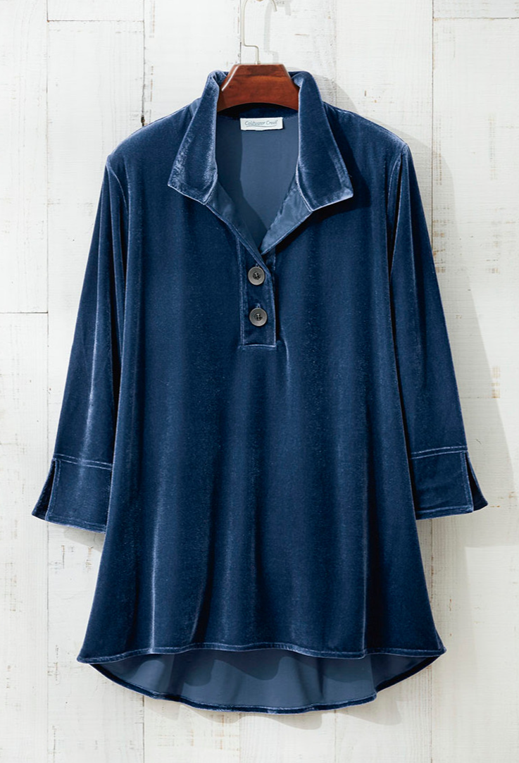 Velvet Popover Tunic