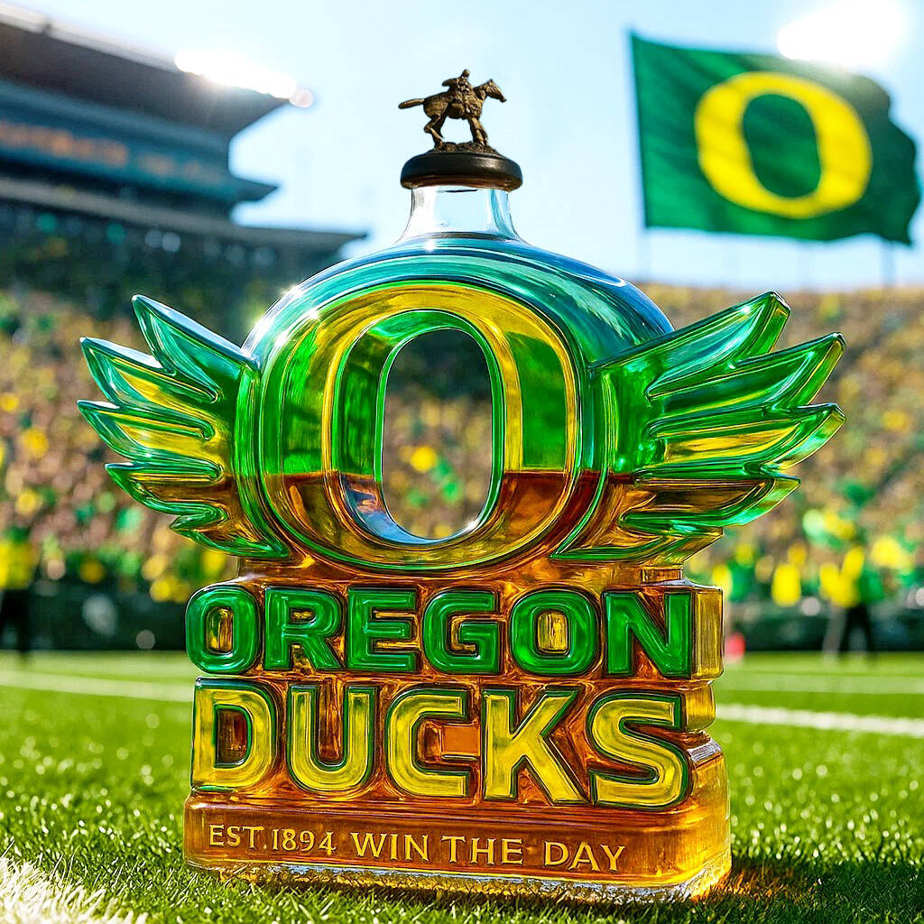 Oregon Ducks Limited Edition Whiskey Bottle