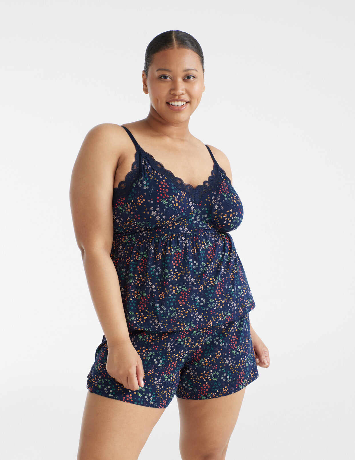 Modal Sleep Set - Lace Trim Cami and Lace Trim Shorts