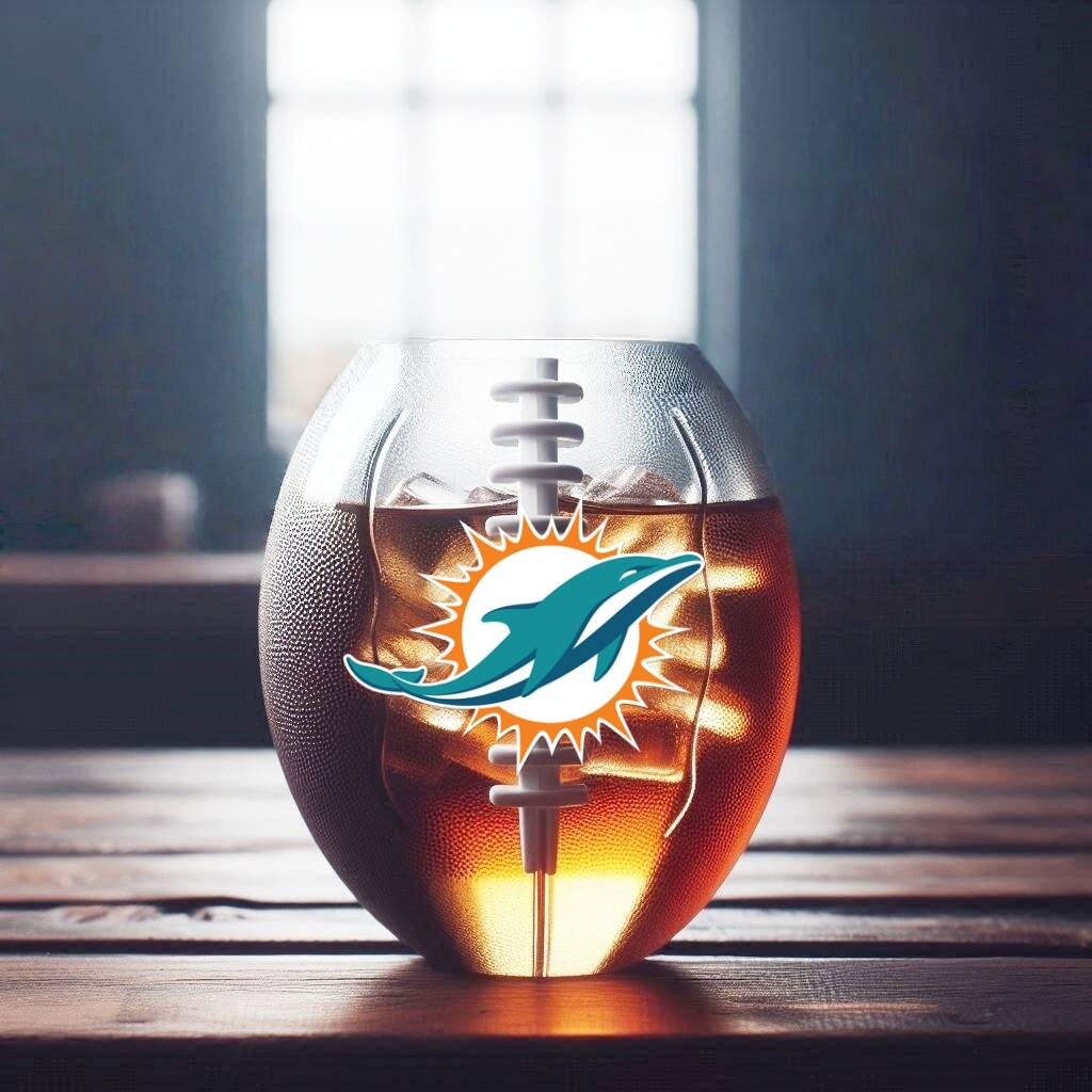 NFL Team Football Glass